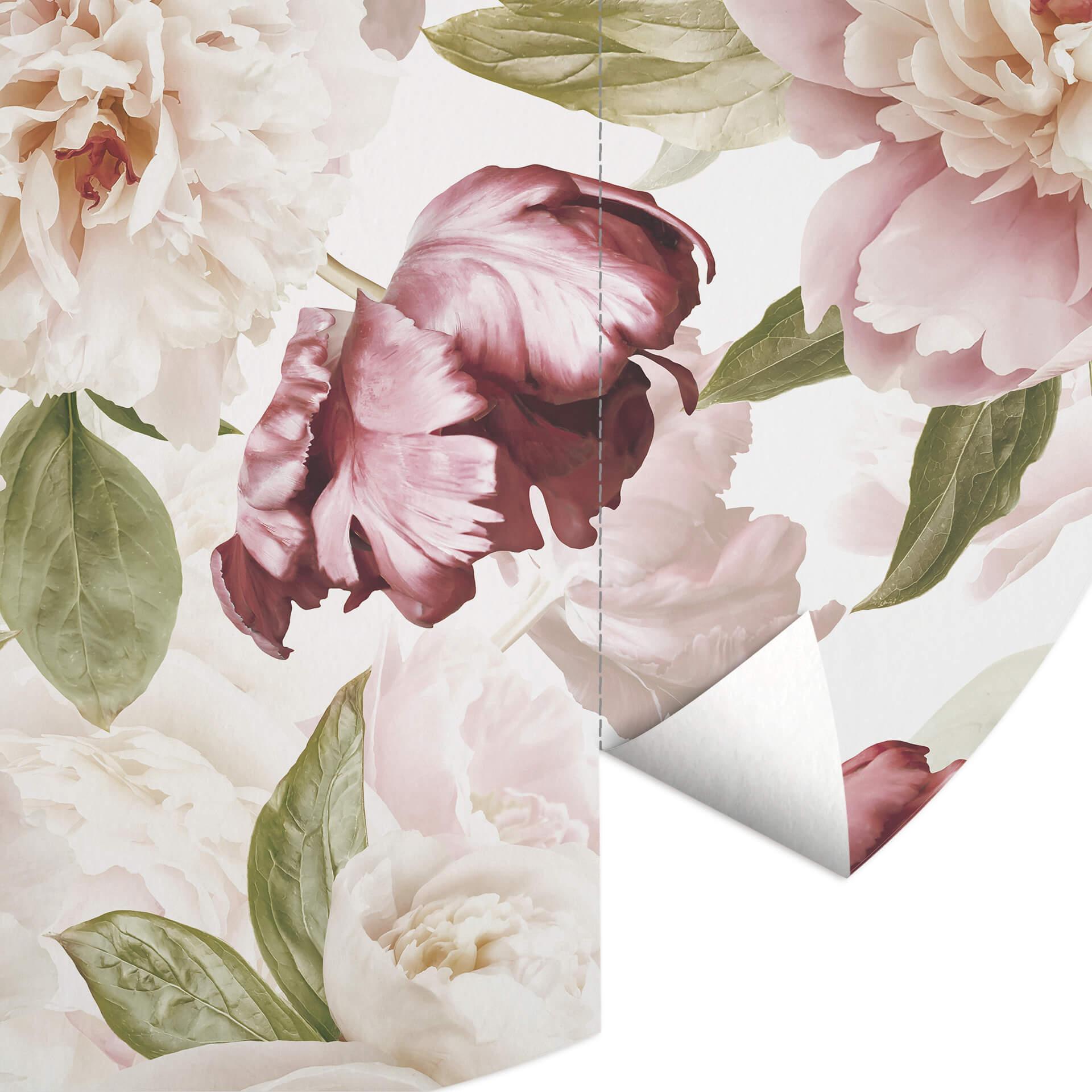 Behangcirkel UN Designs - Vintage Flowers - vliesbehang/zelfklevend vliesbehang