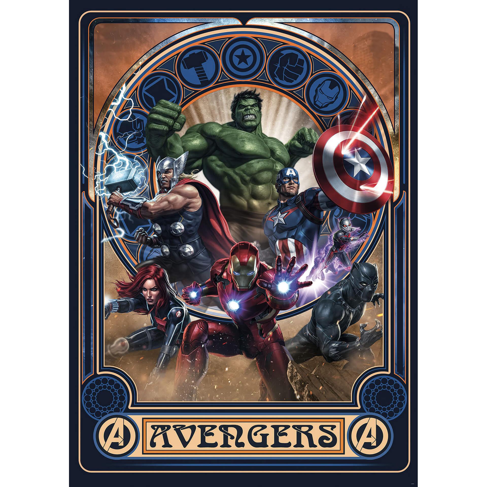 Vliesbehang - Avengers Ornament - 200 x 280 cm