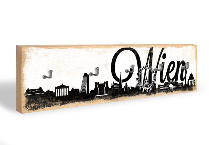 Schlüsselbrett Wiener Skyline + 5 Haken