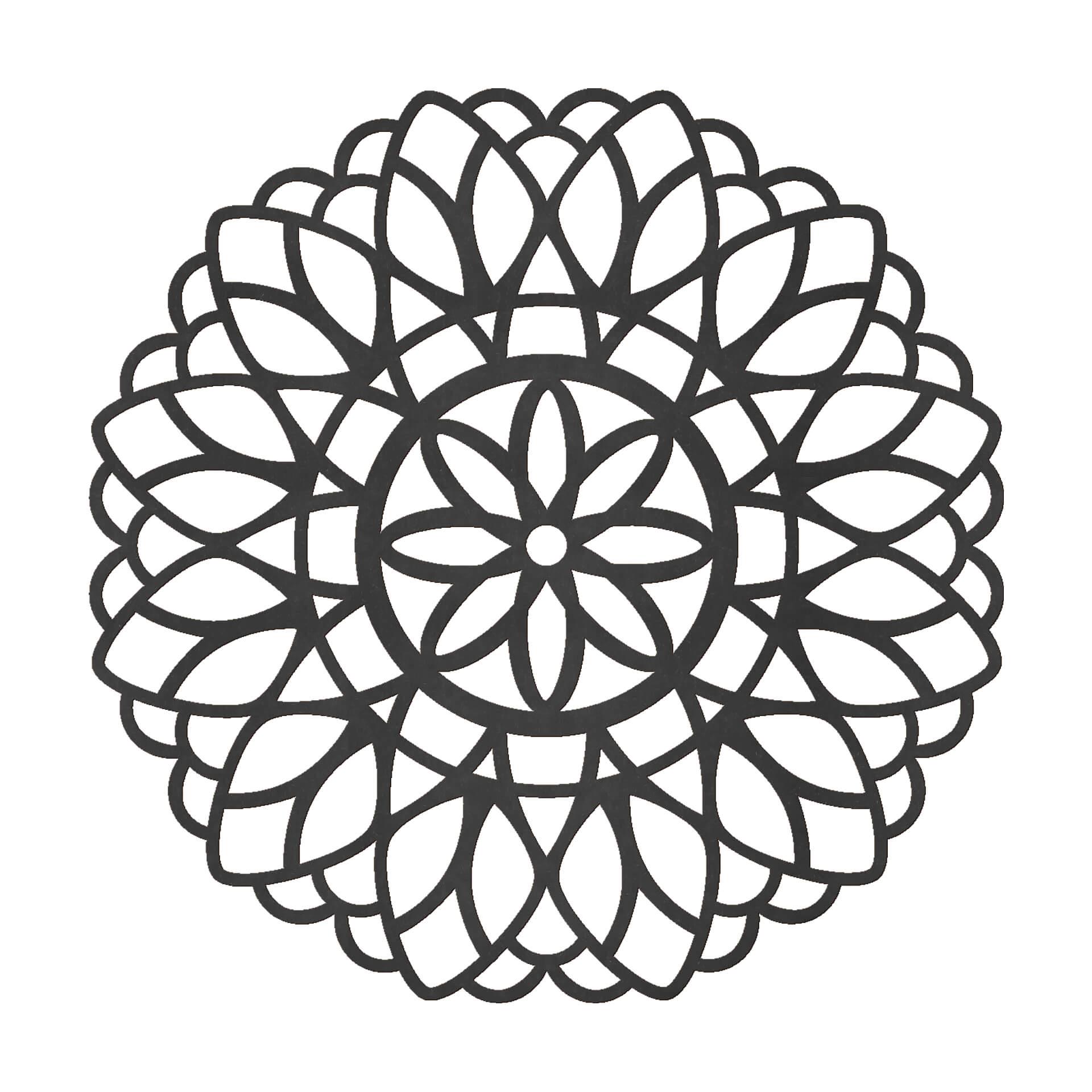 MDF - Decoración en madera - Mandala Flor de la Vida - Redondo