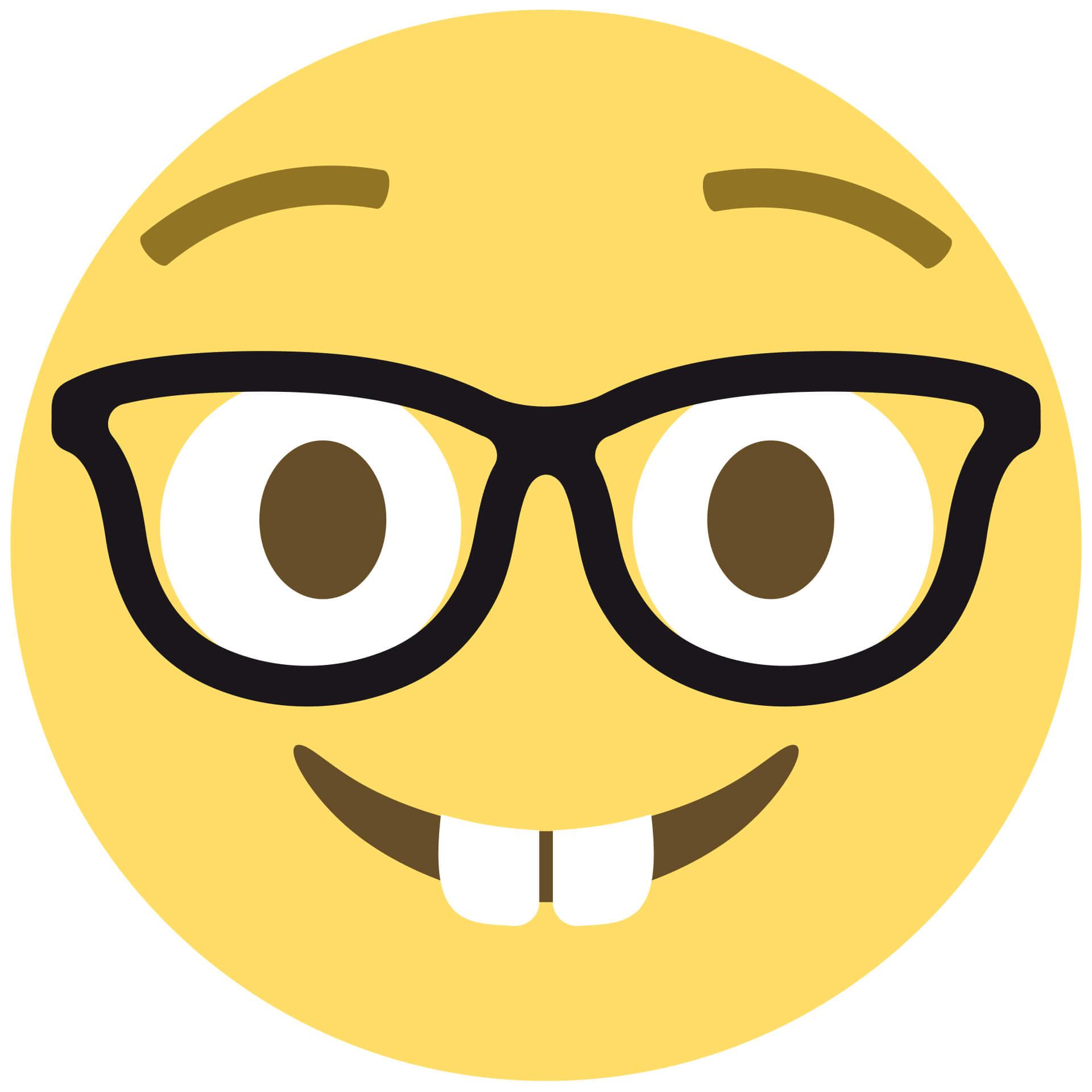 Wandtattoo Emoji Nerd Face