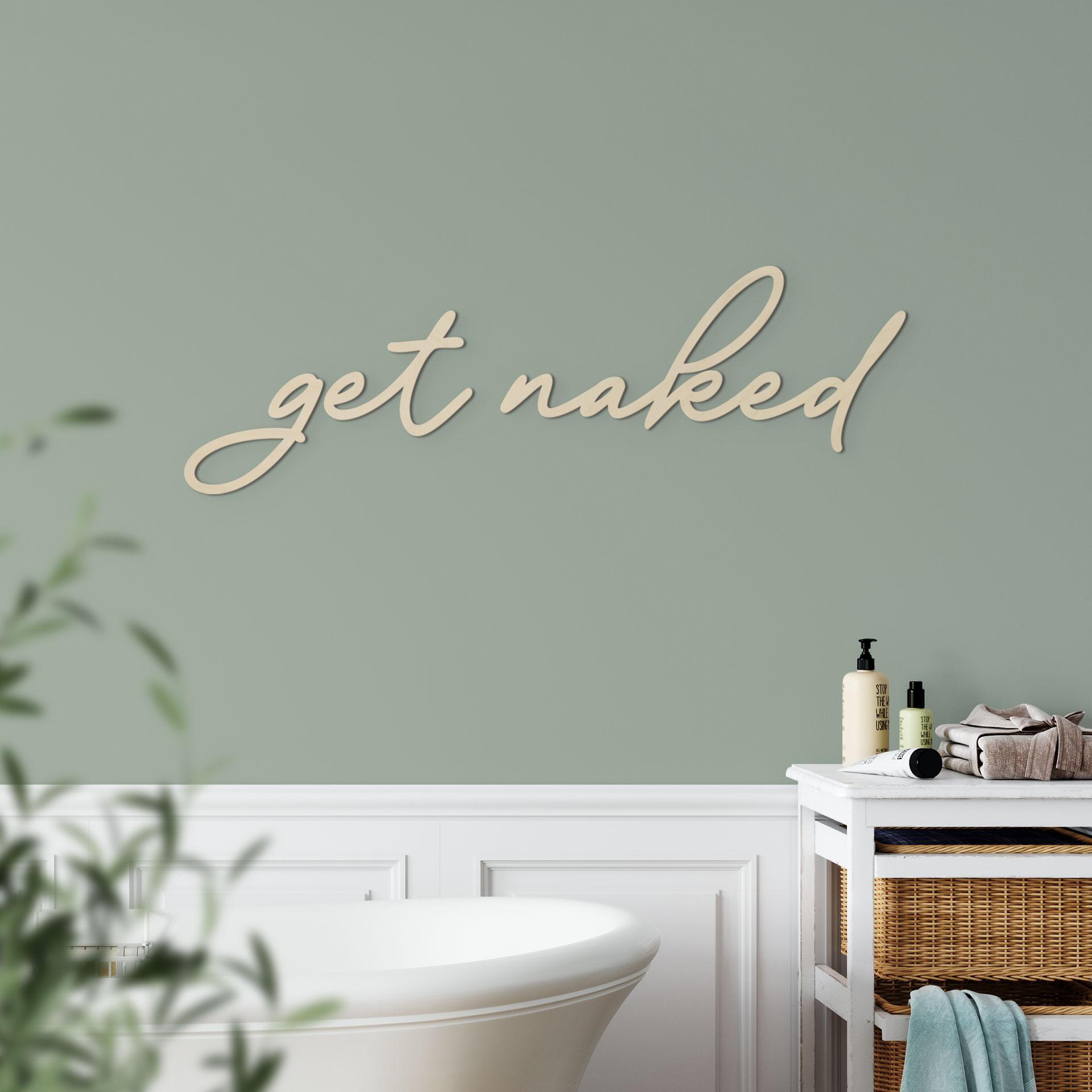 Träbokstäver get naked - Poppel