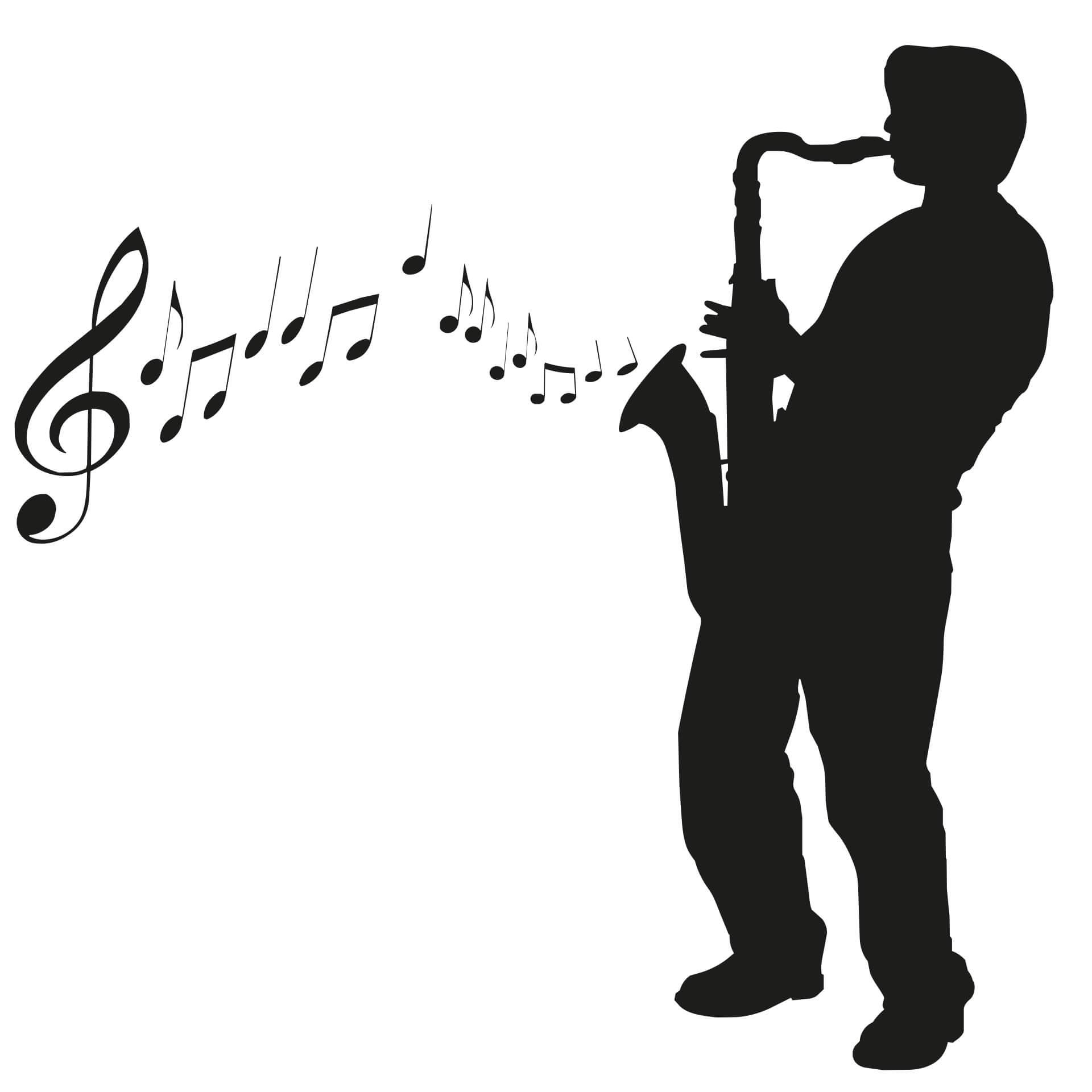 Wandtattoo Saxophone