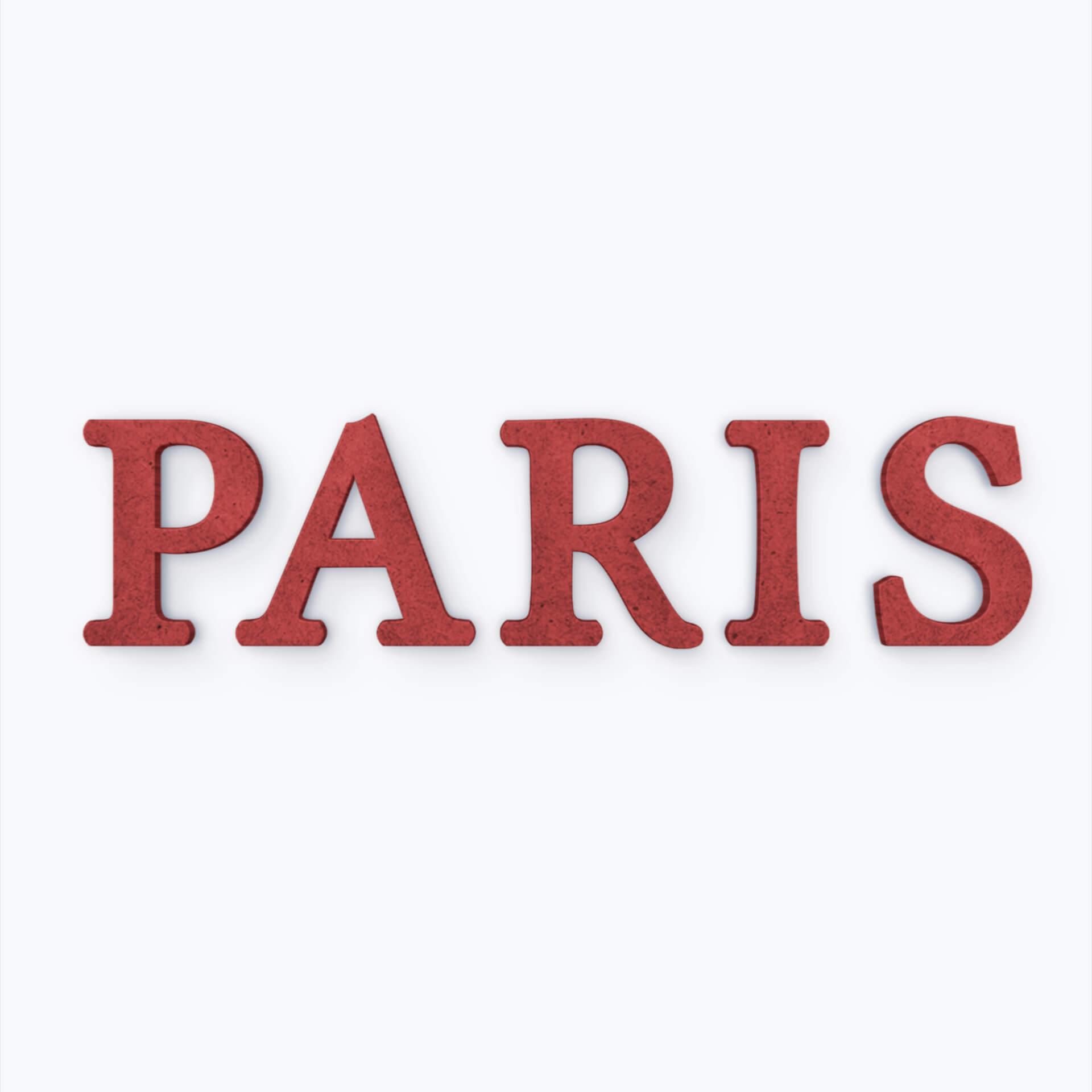 MDF-Holzbuchstaben Paris