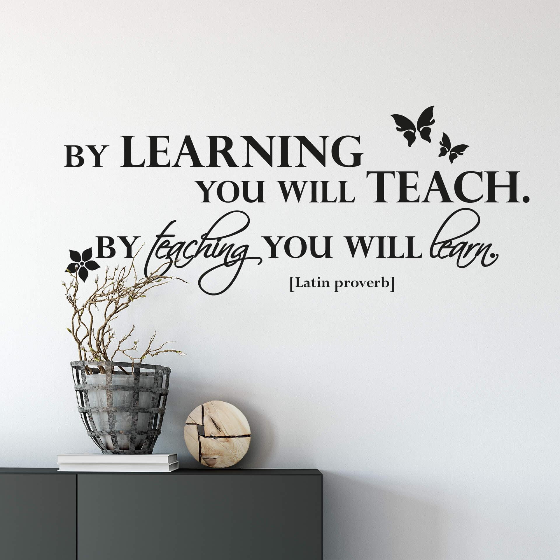 By learning you will teach..