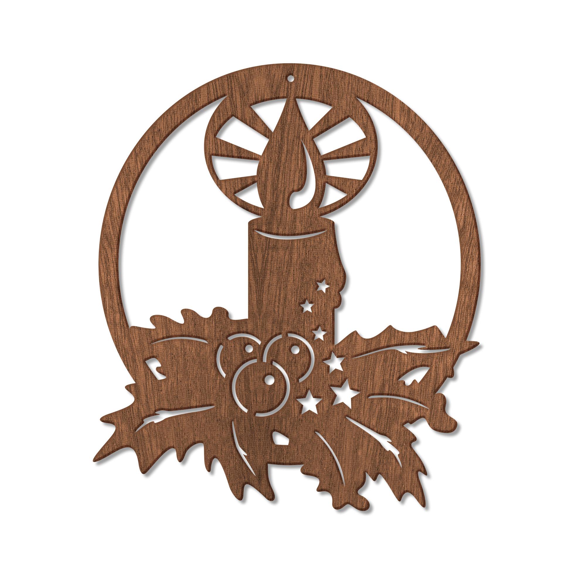 Hout – Kaars – mahonie