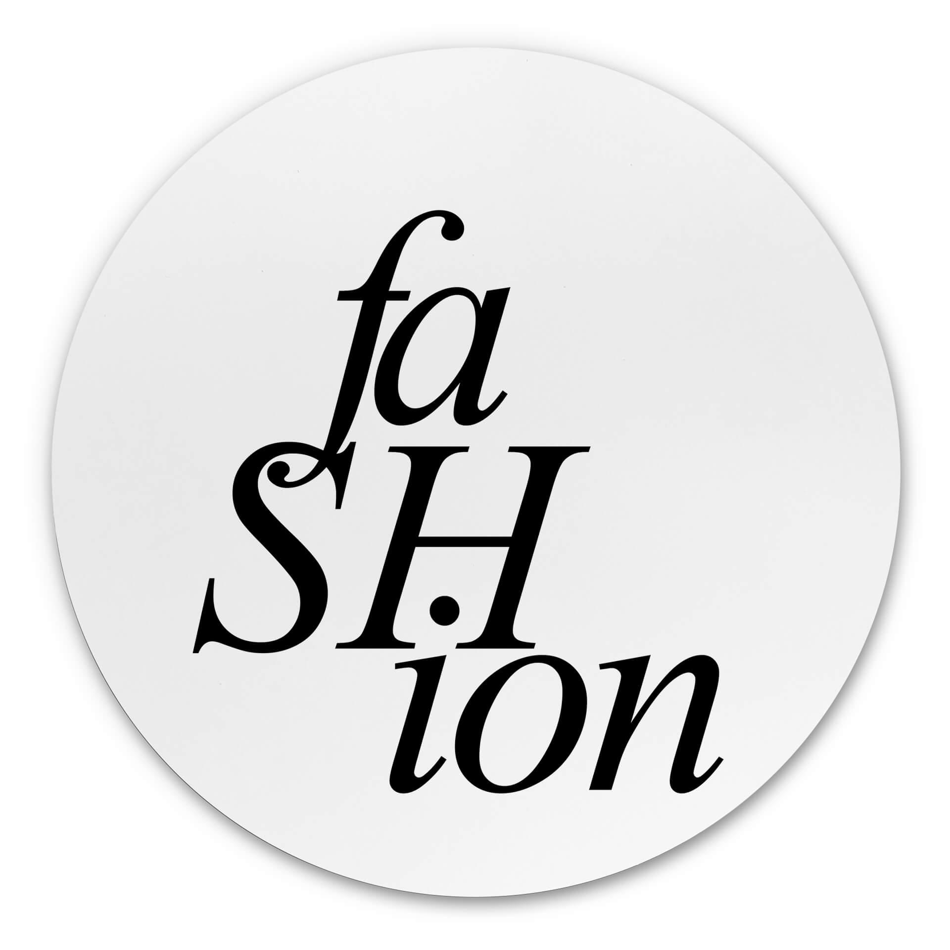 Tableau sur alu-Dibond rond Fashion 01
