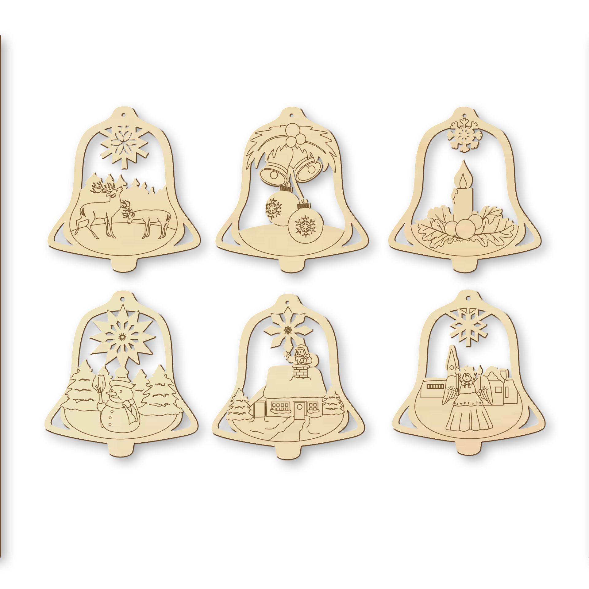 Decori natalizi - Campane Set di 6