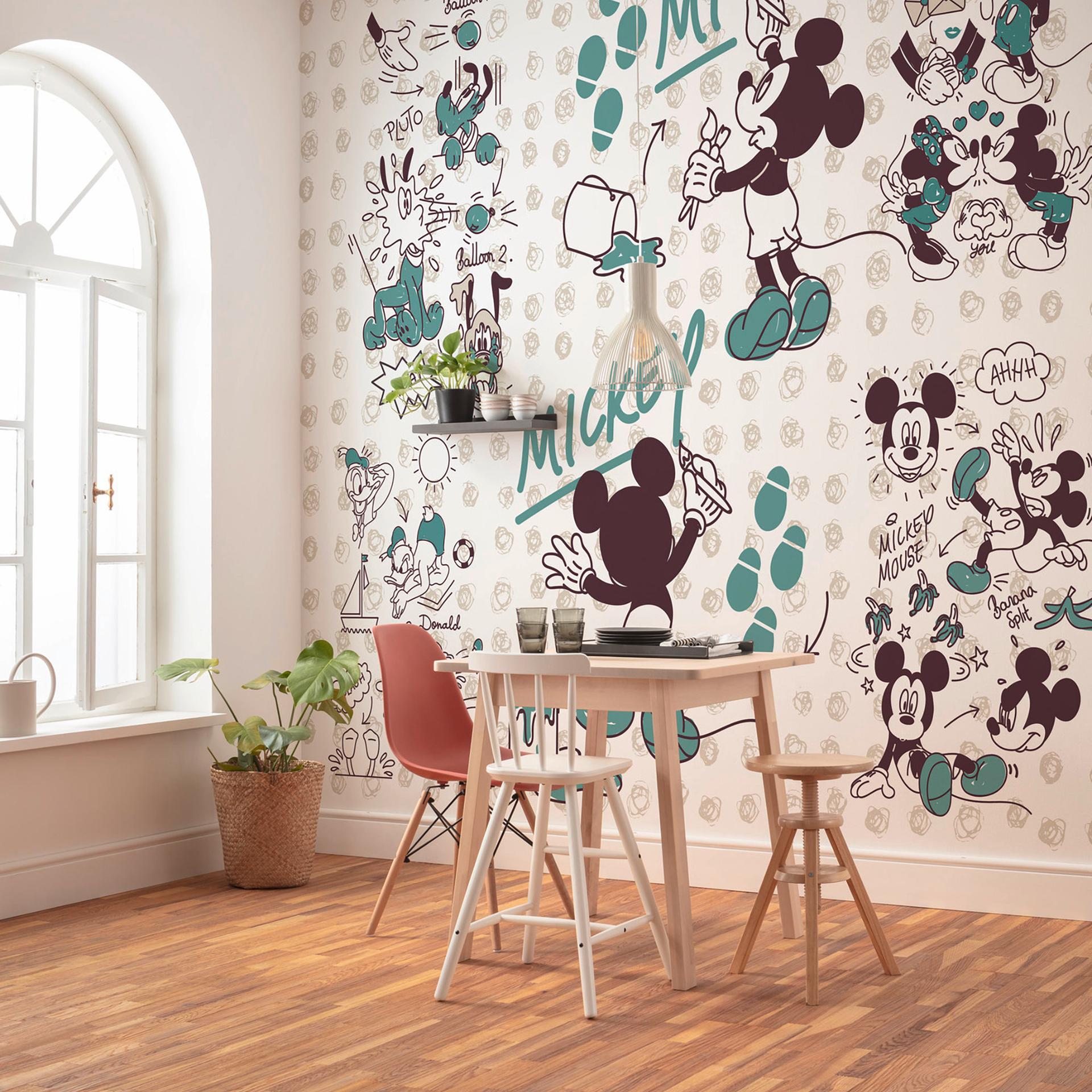 Vliesbehang - Mickey and Friends - 350 x 280 cm