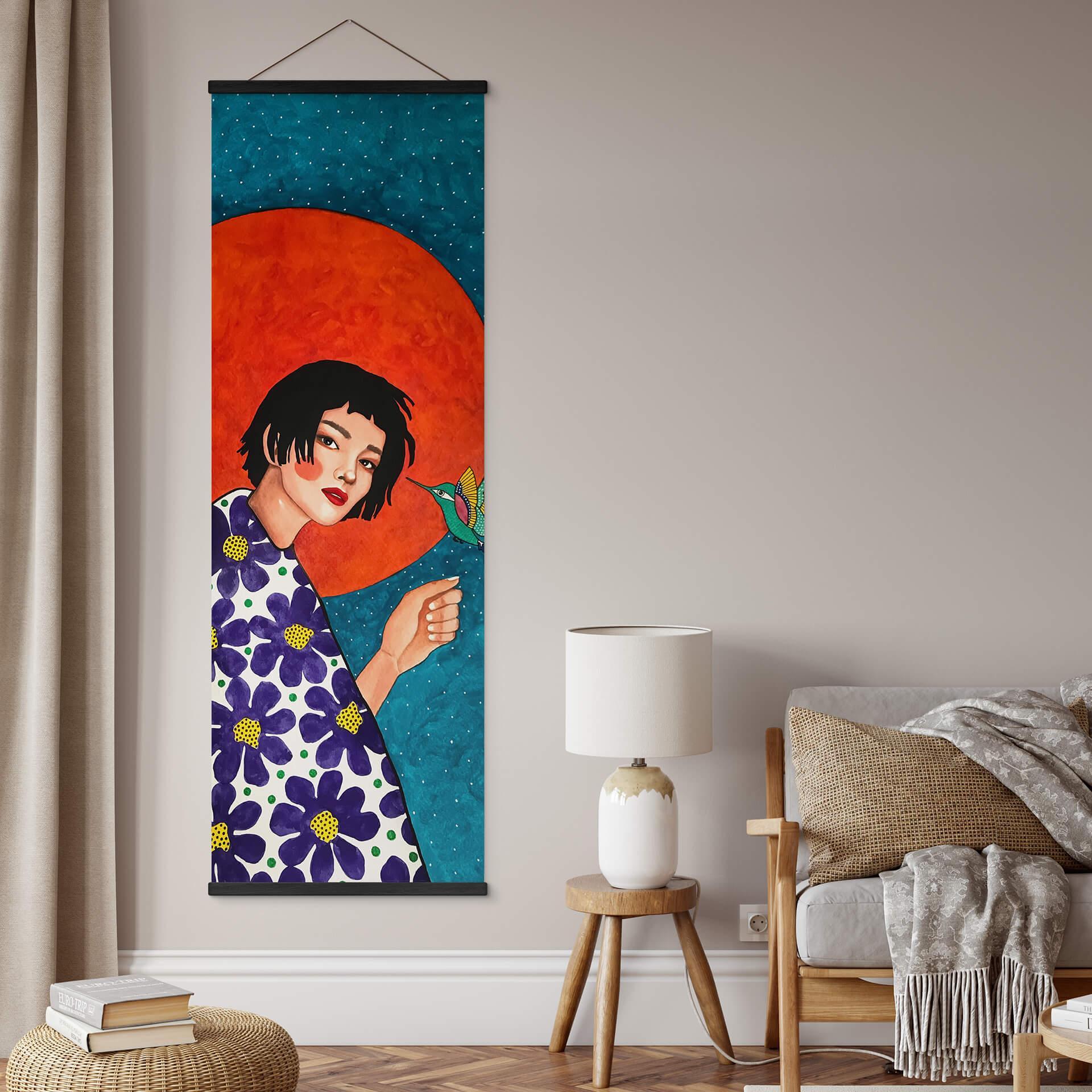 Obraz tkaniny portret - Pozostaw panoramę - Hülya