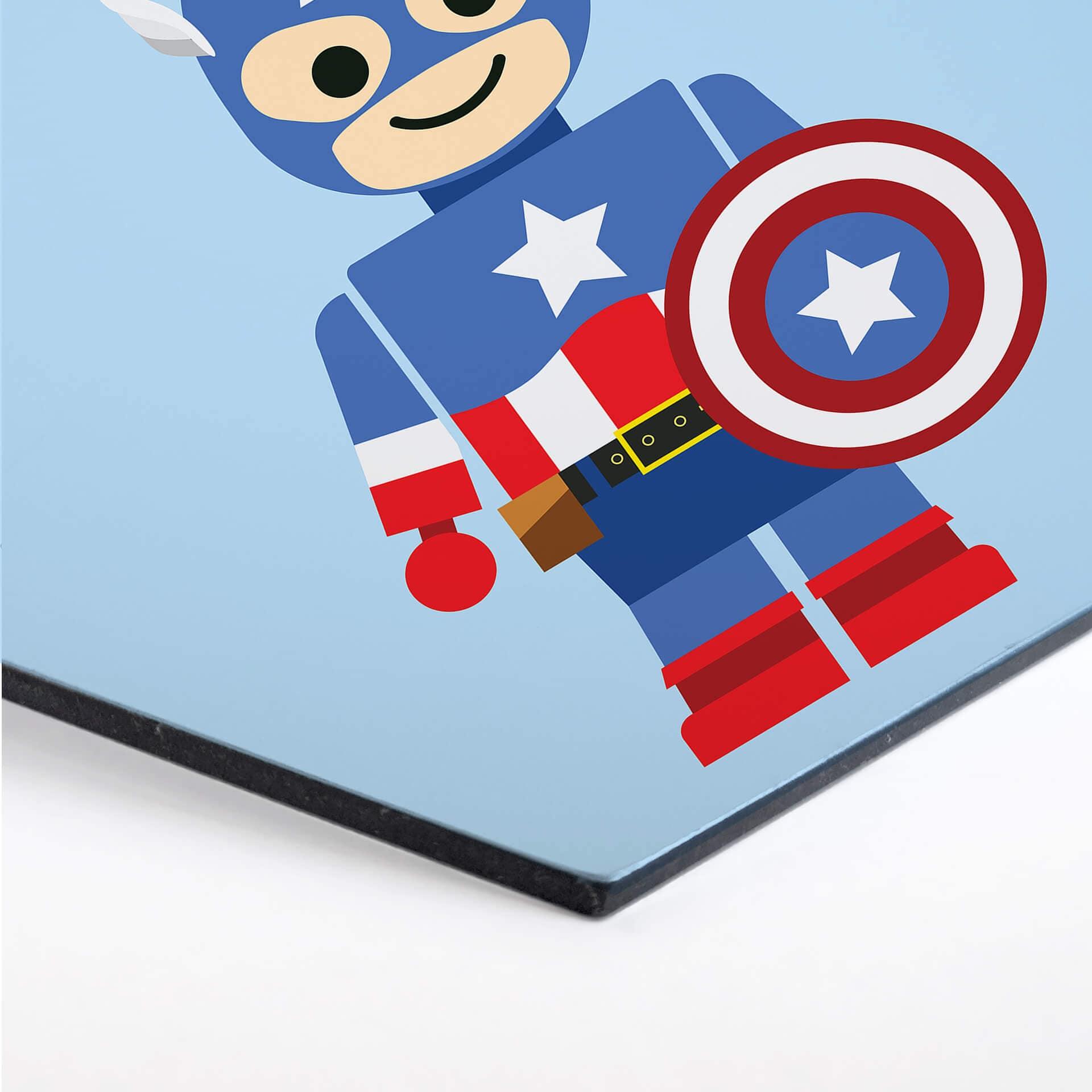 Hexagon - Alu-Dibond - Gomes - Captain America legetøj
