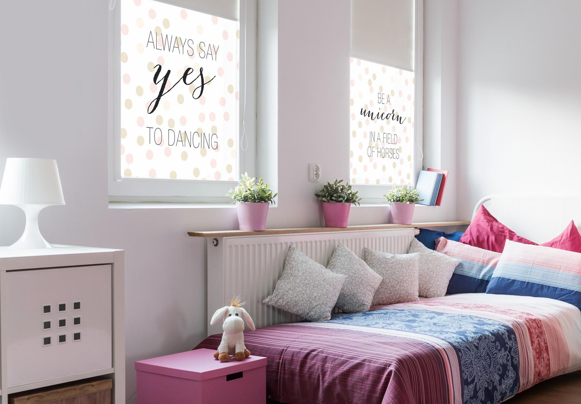 Sichtschutzfolie Confetti & Cream - Be a unicorn...