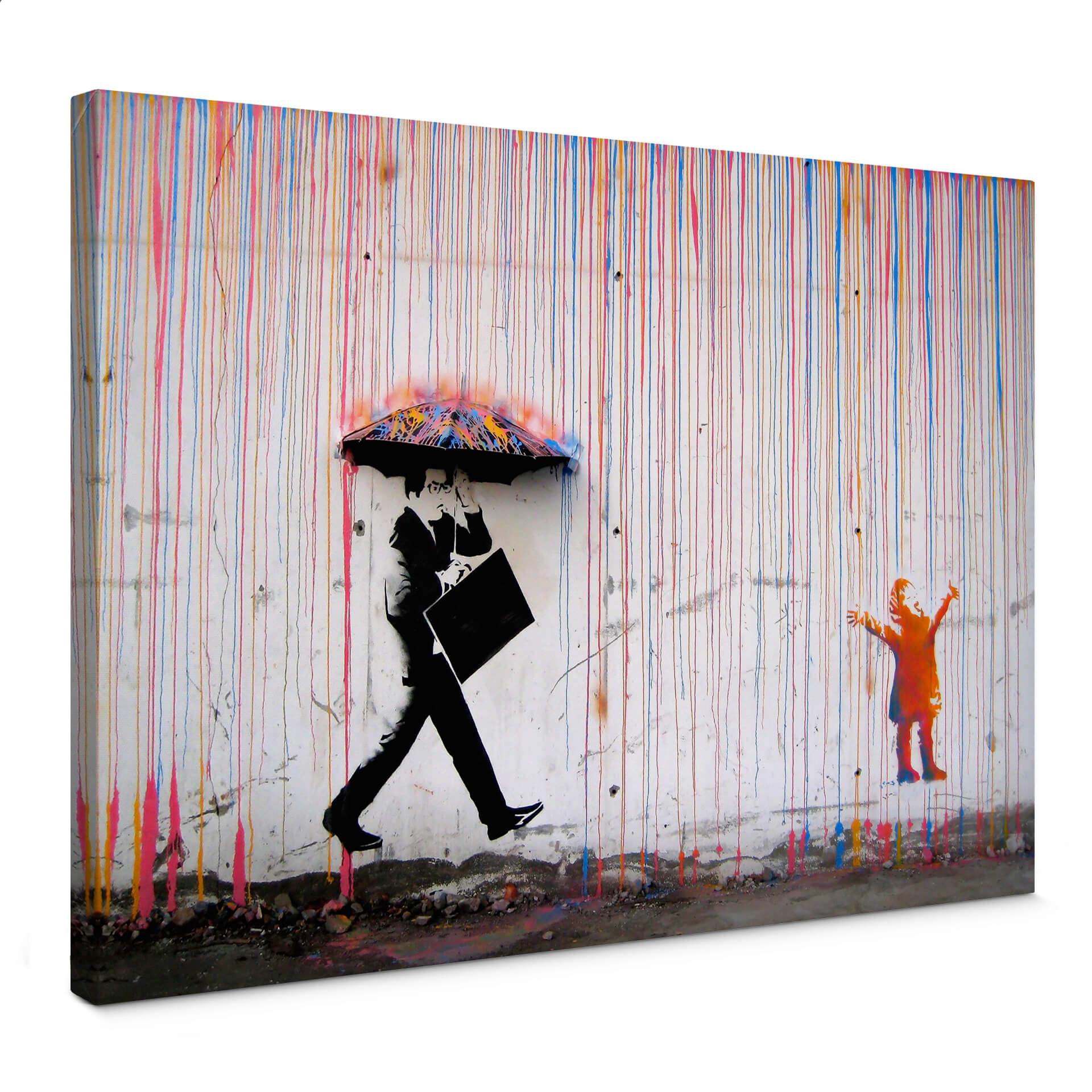 Canvasbillede - Banksy - Coloured Rain