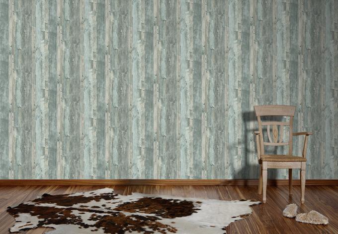 Patroonbehang A.S. Création Decoworld Pastelturquoise, Beige, Verkeersgrijs