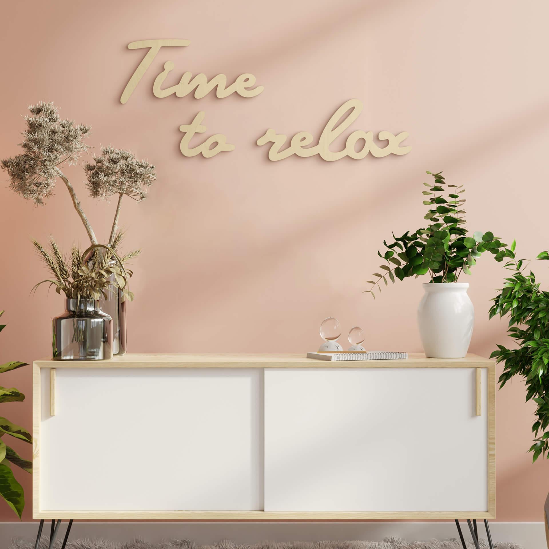 Décoration en bois placage peuplier Time to relax