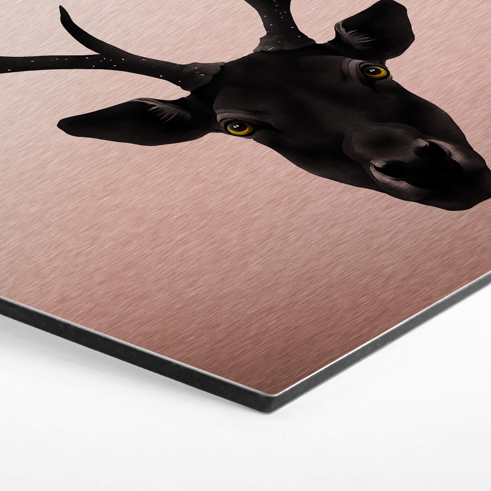 Hexagon Alu-Dibond Kopereffect Ireland - the Black Deer