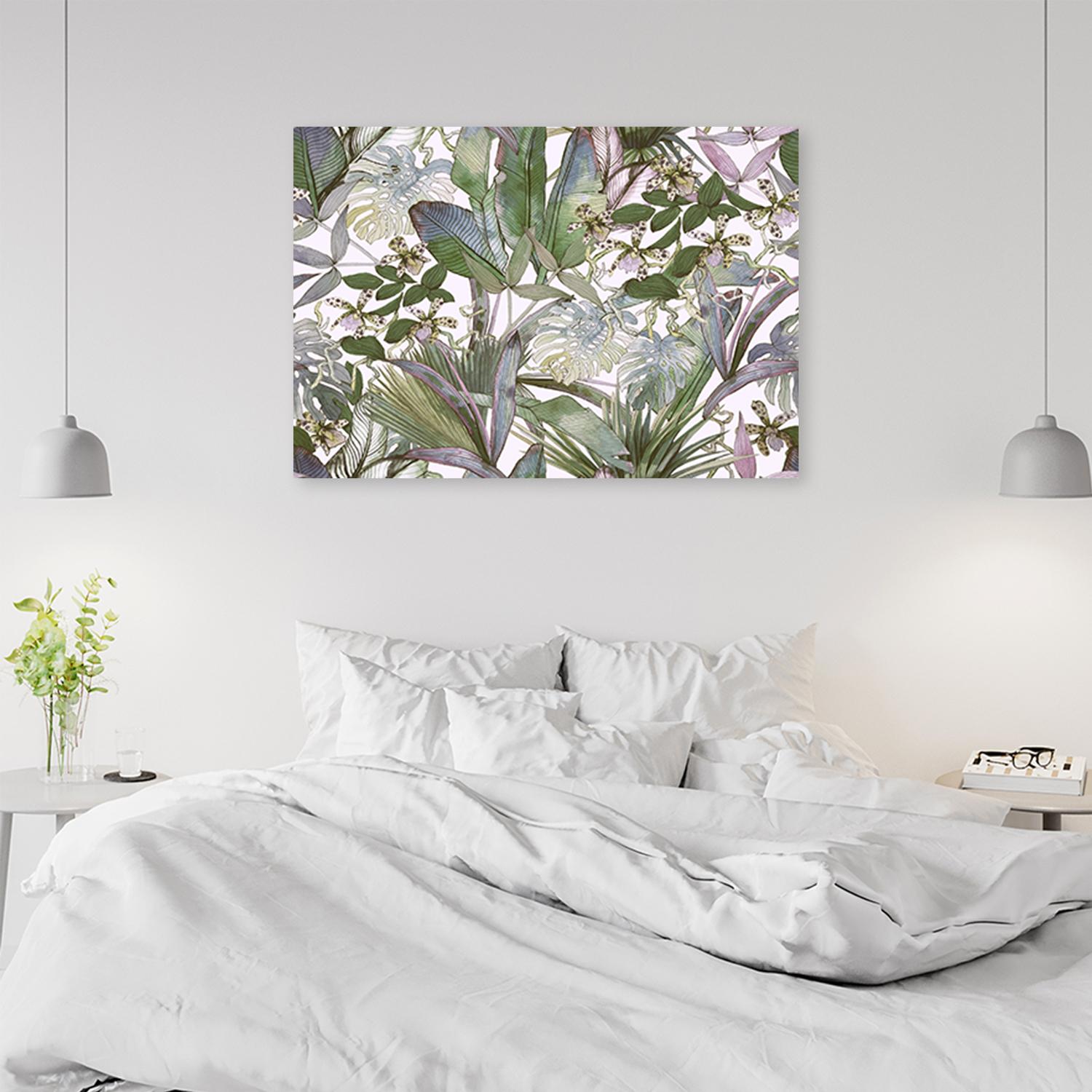 Canvasbillede, Tropiske monstera-blade