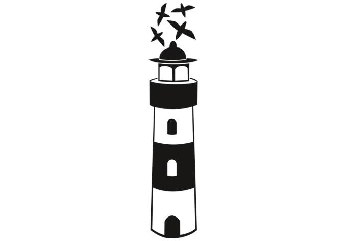 Fensterdekor Leuchtturm