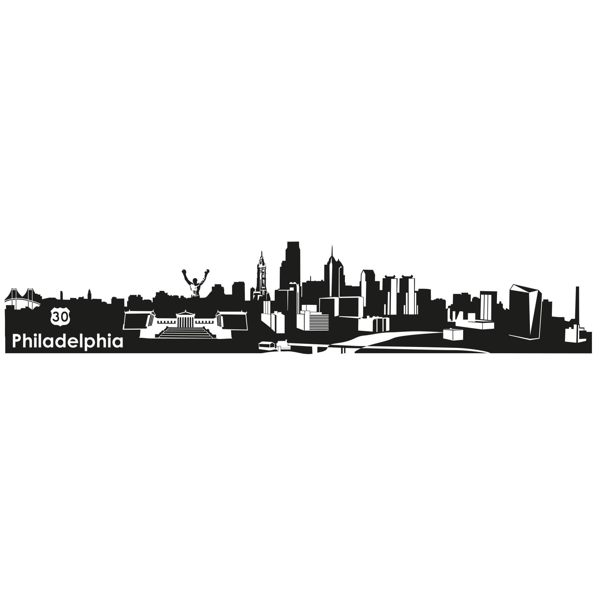 Wallsticker Philadelphia Skyline