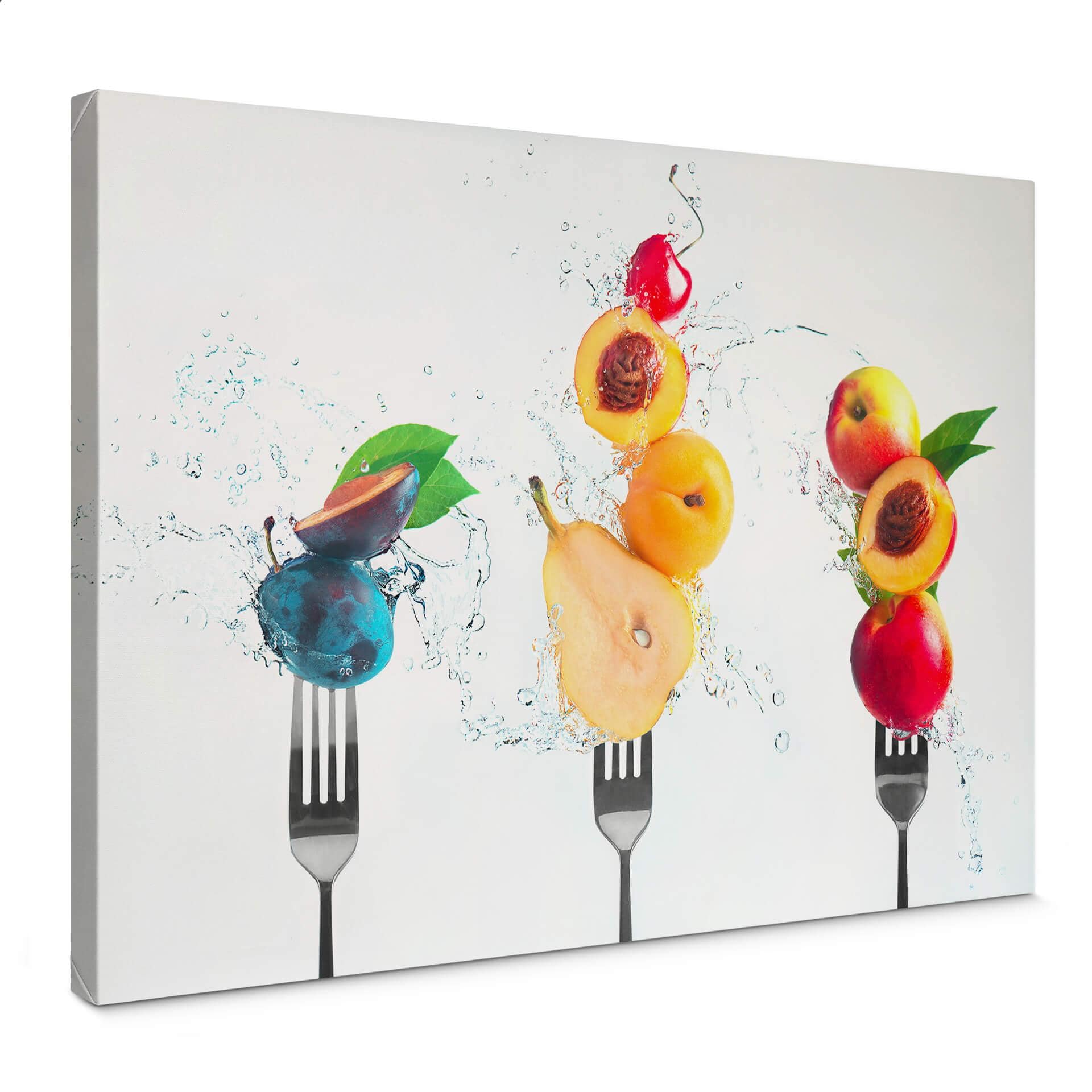 Canvasbillede - Belenko - Splashing Fruits