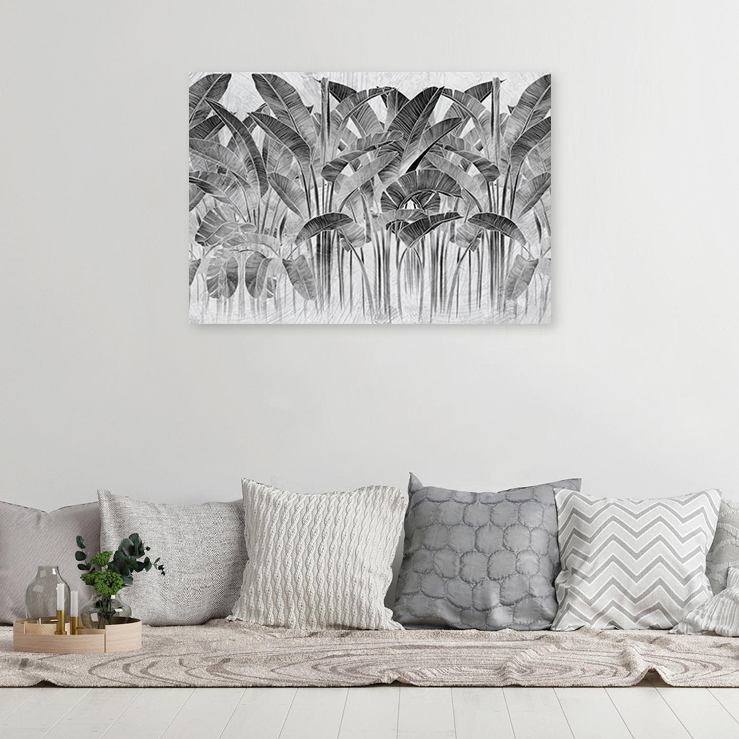Canvasbillede, Grå bananblade