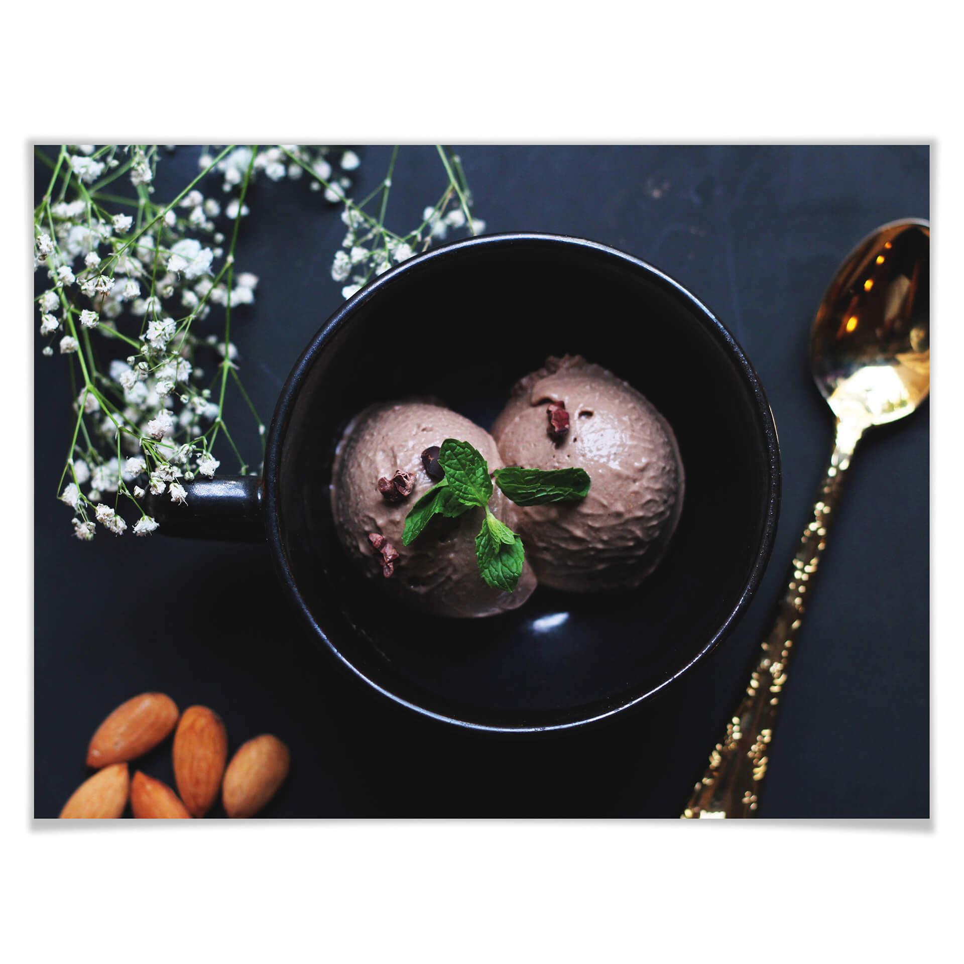 Póster de helados caseros