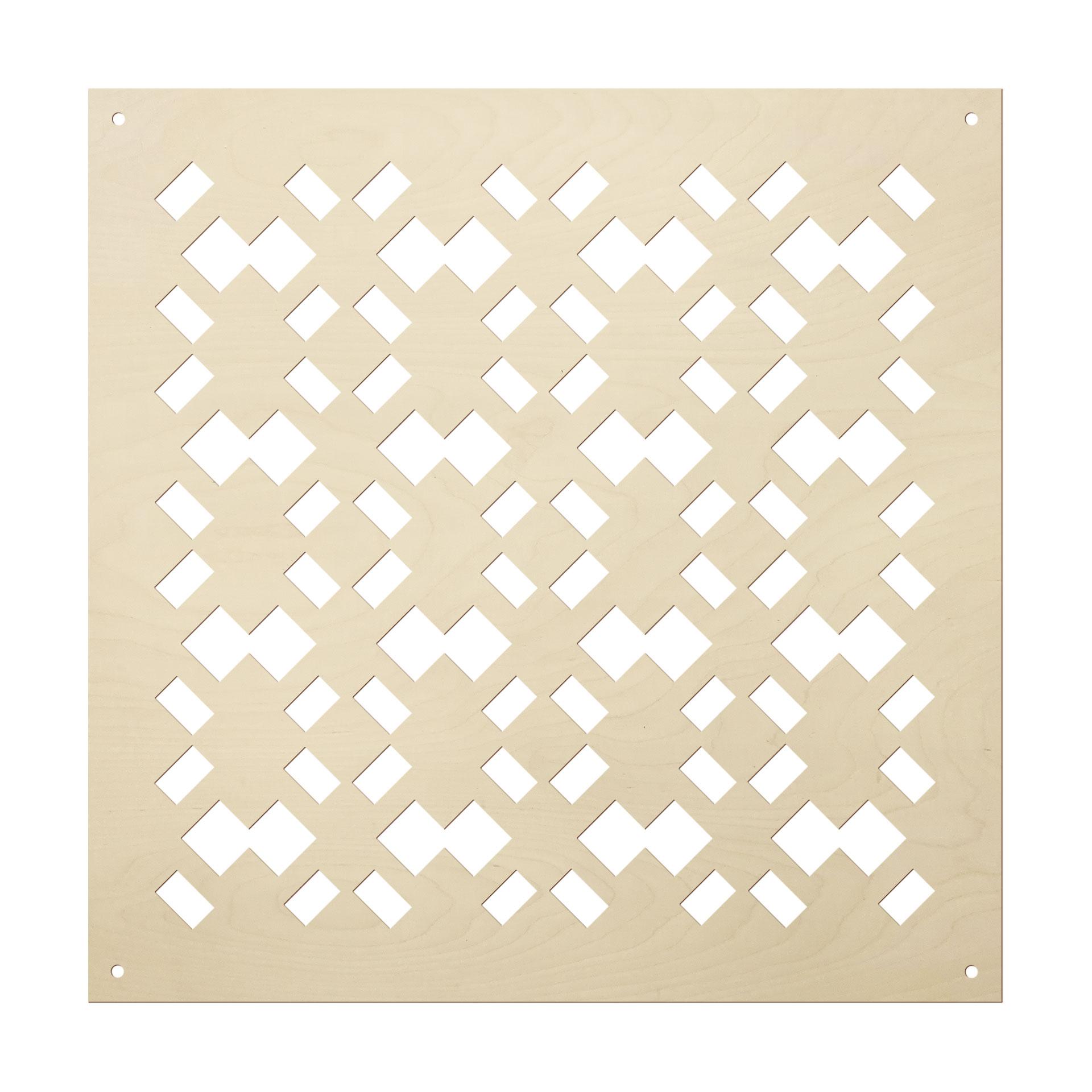 Divisorio, parete divisoria con motivi geometrici - legno di pioppo