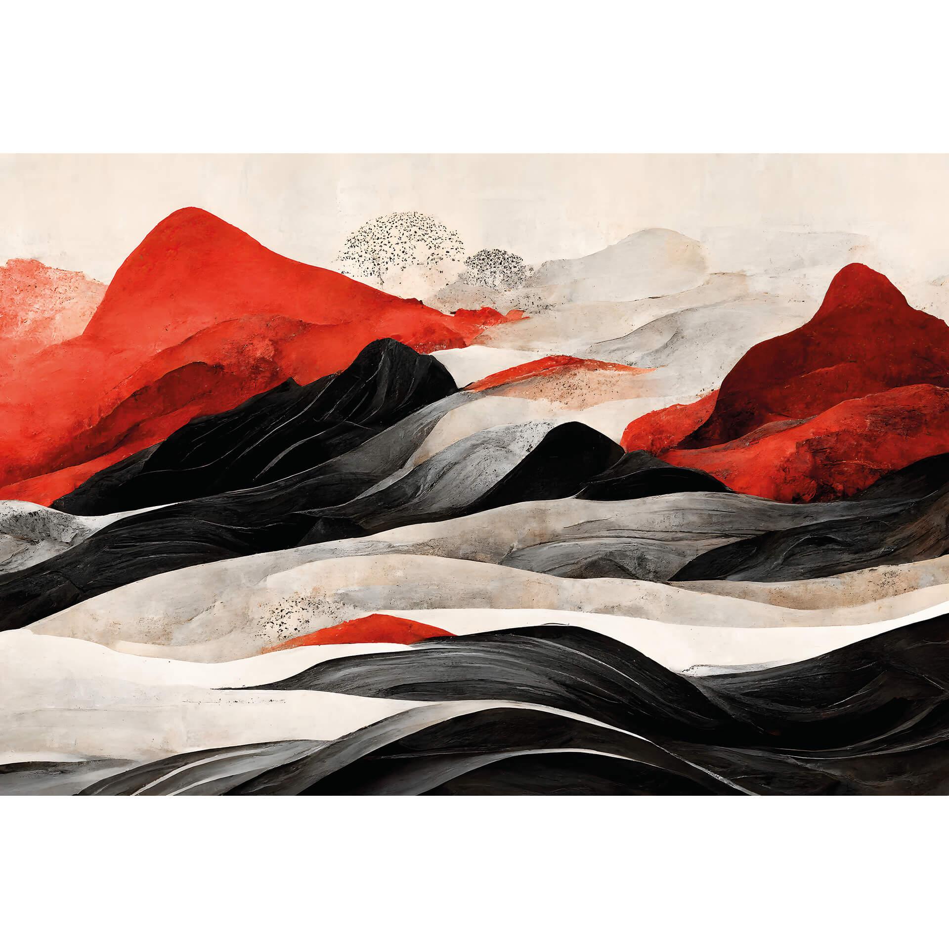 Fototapet Treechild - Red Mountains in Japan