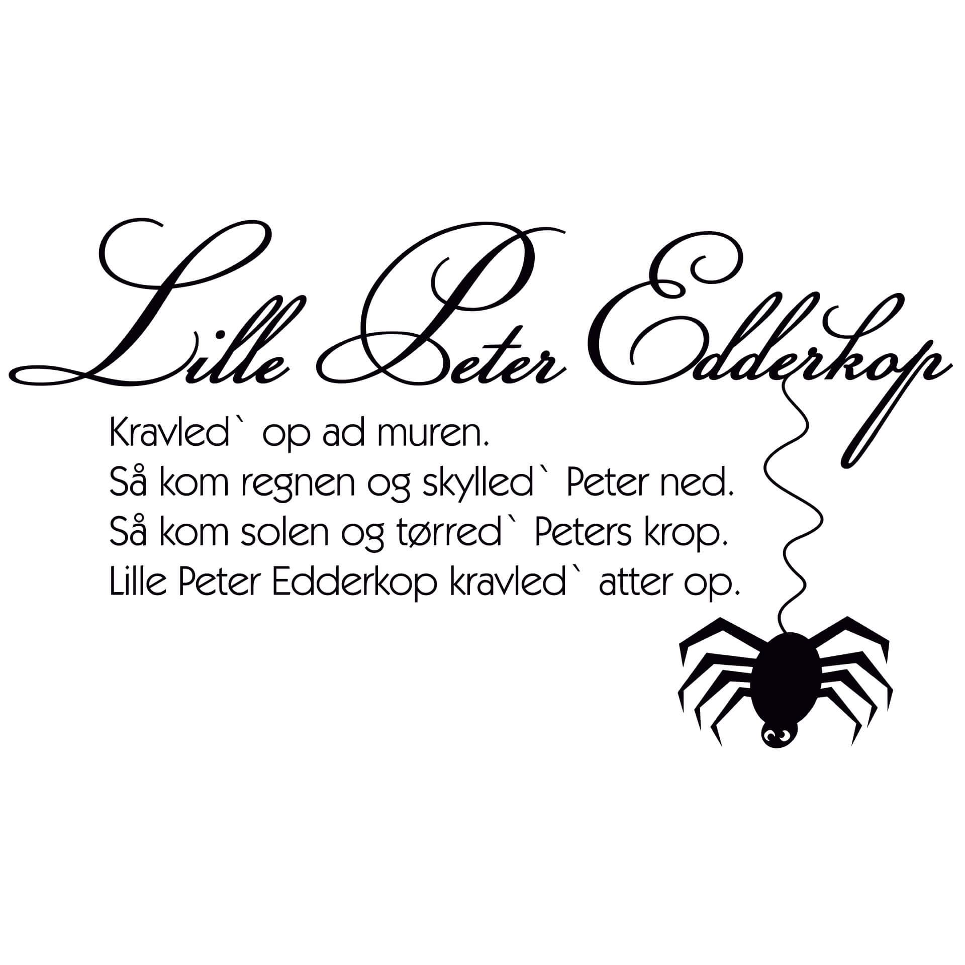 Wallsticker Sticker mural - Lille Peter Edderkop