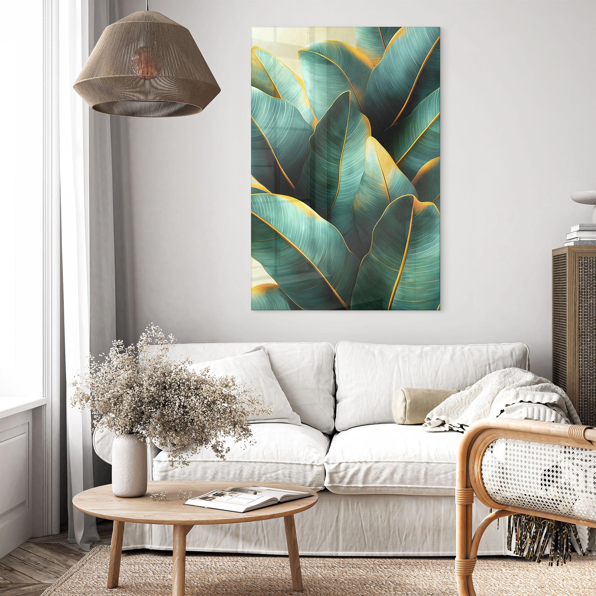 Acrylglasbild Exotische Bananenblätter - Jaszke