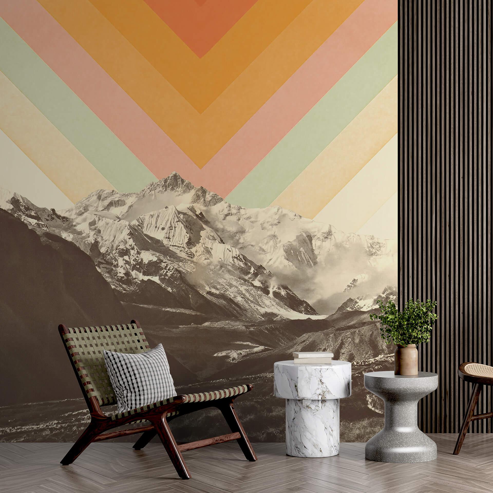 Fototapet Bodart - Retro Mountain Landscape