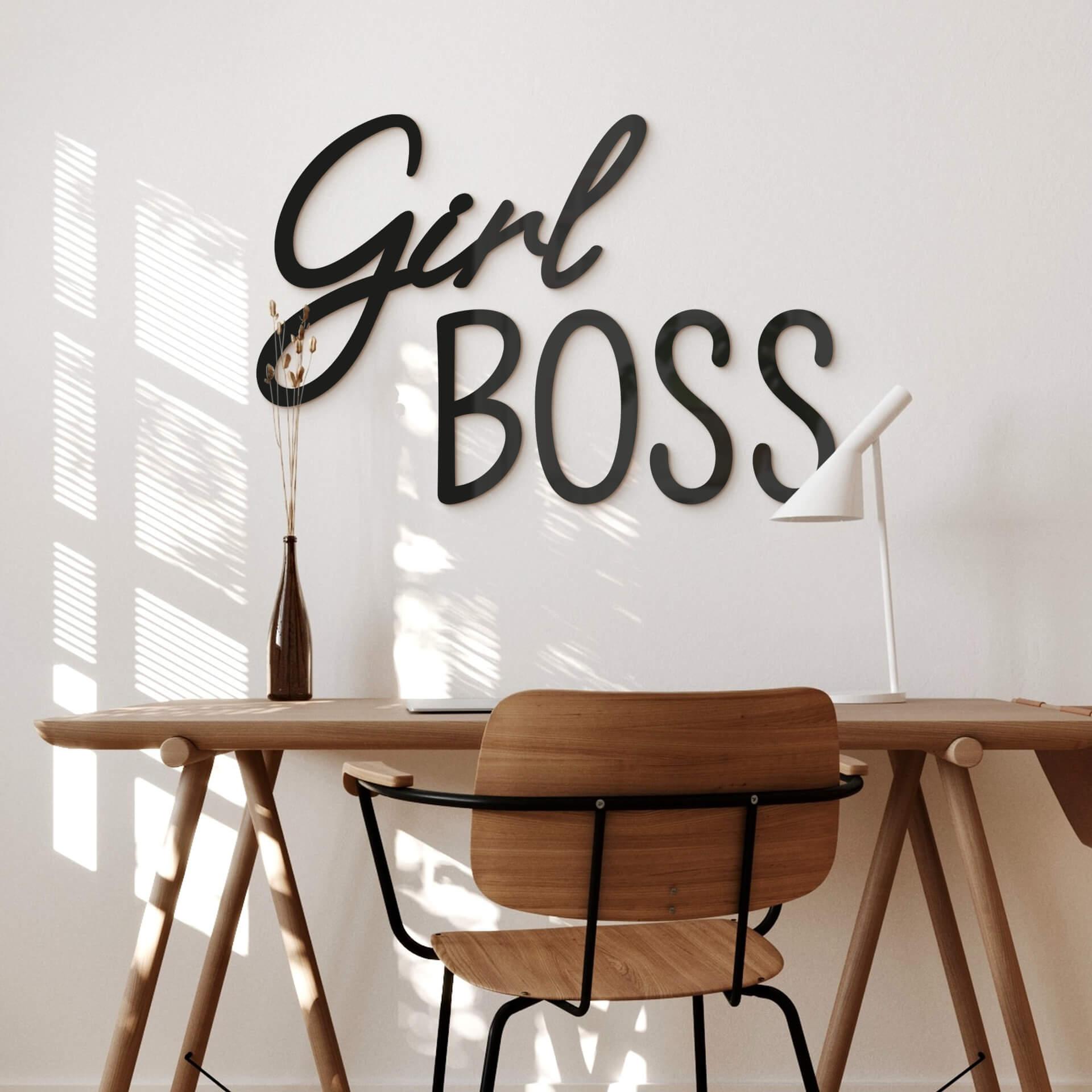 Vægdekoration akrylglas Girl Boss
