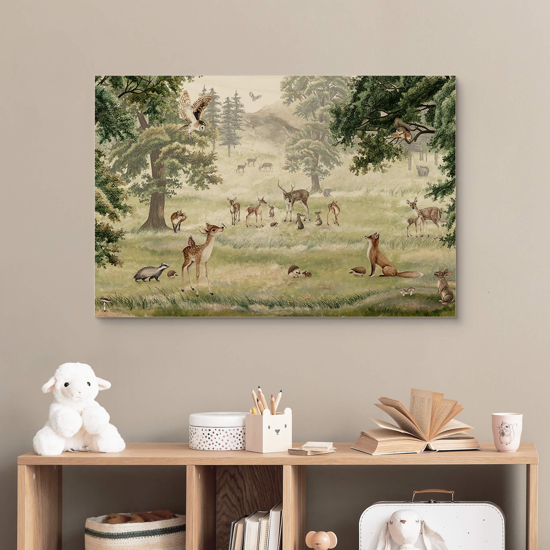 Billede af træ til børneværelset Kikki Belle - Forest fun