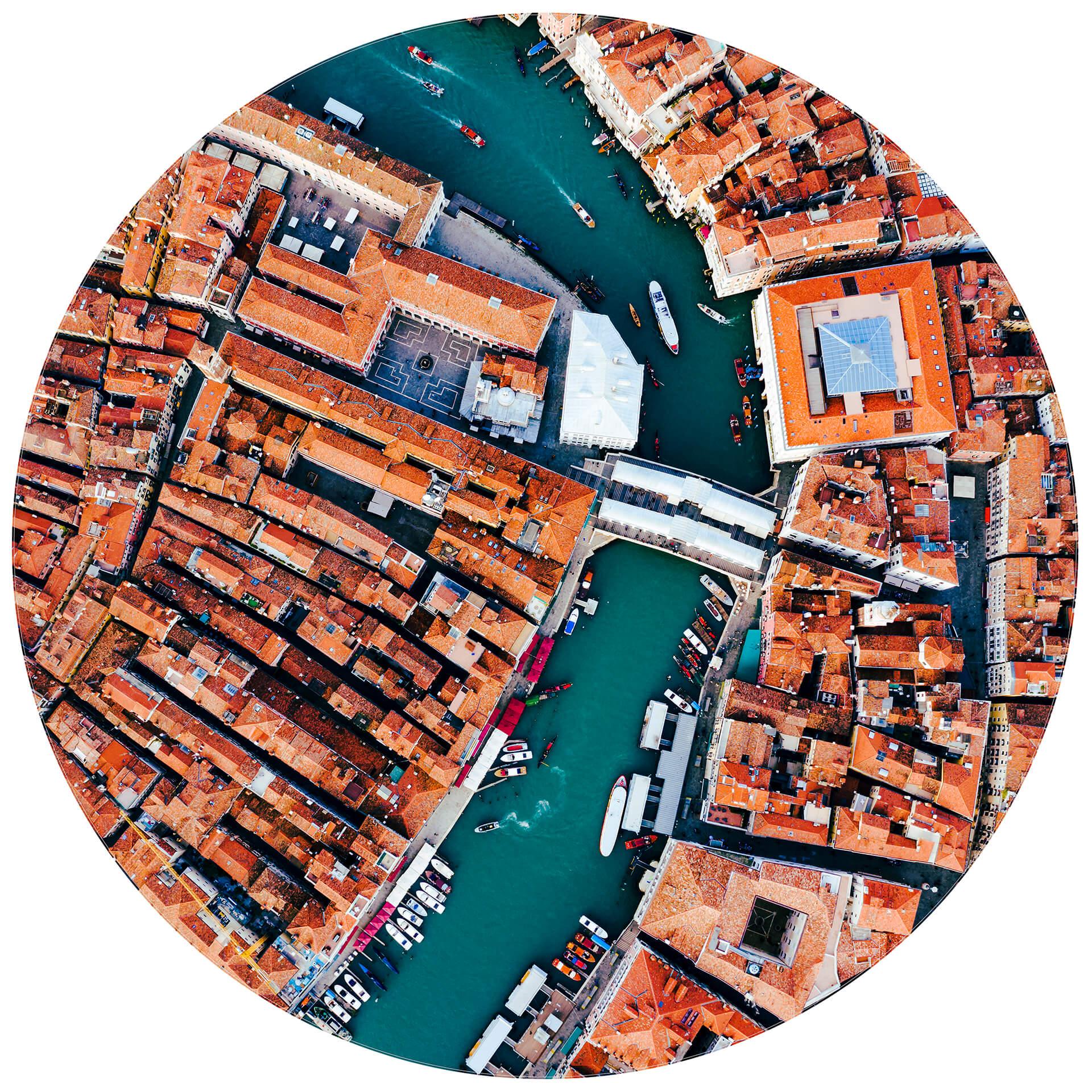 Behangcirkel Colombo - Venice from the Sky - vliesbehang/zelfklevend vliesbehang