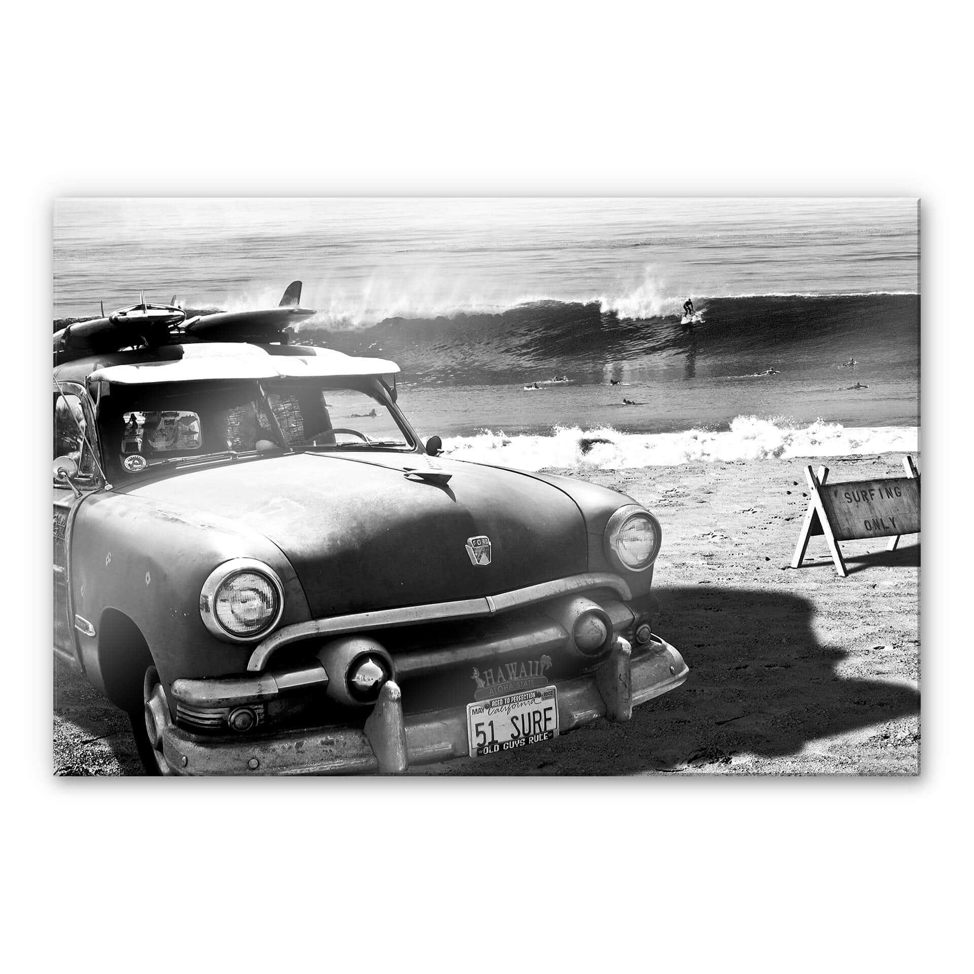 Akrylbillede Butterworth - Surfing on Hawaii