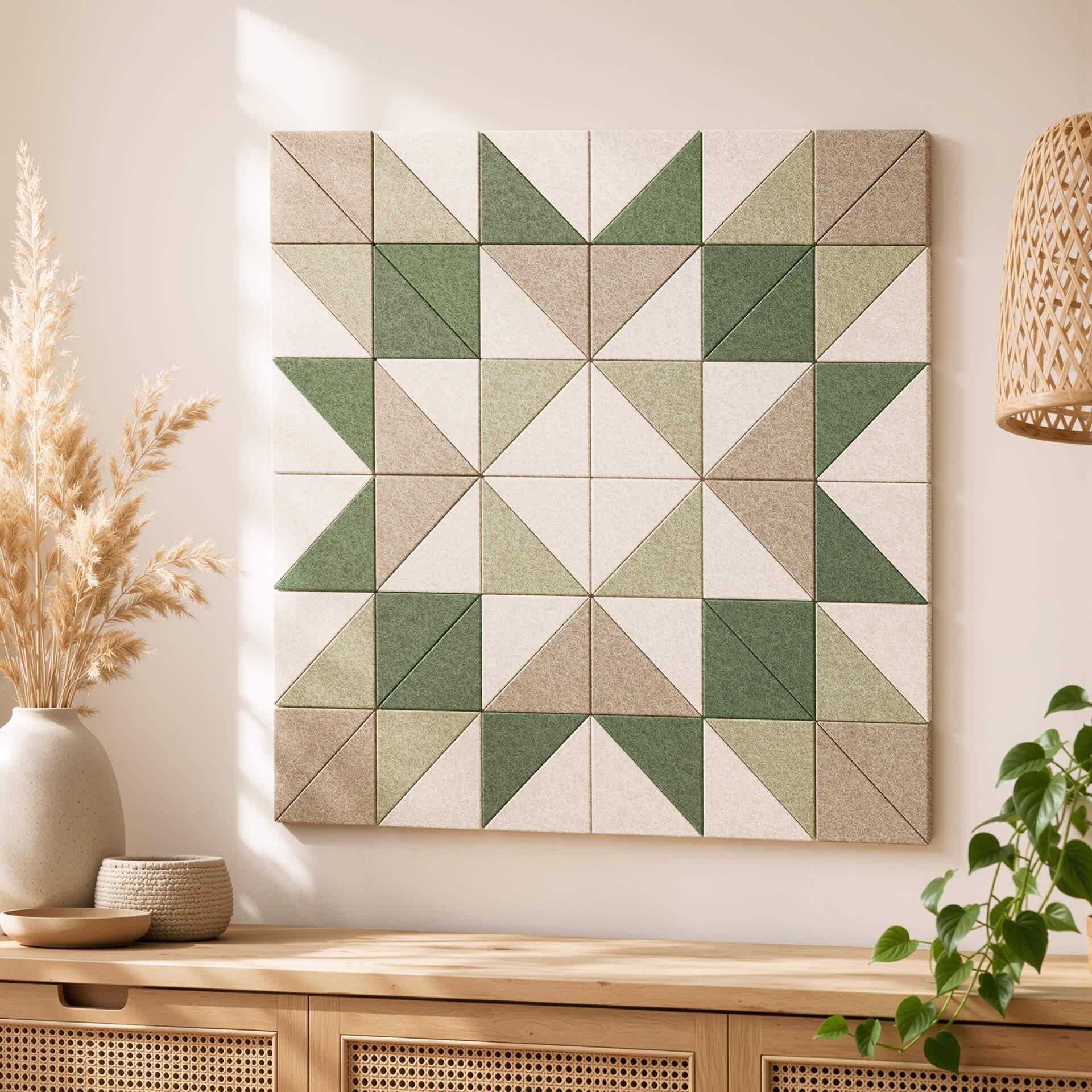 Vilt wanddecoratie Driehoek | Wanddecoratie, prikbord & geluidsisolatie