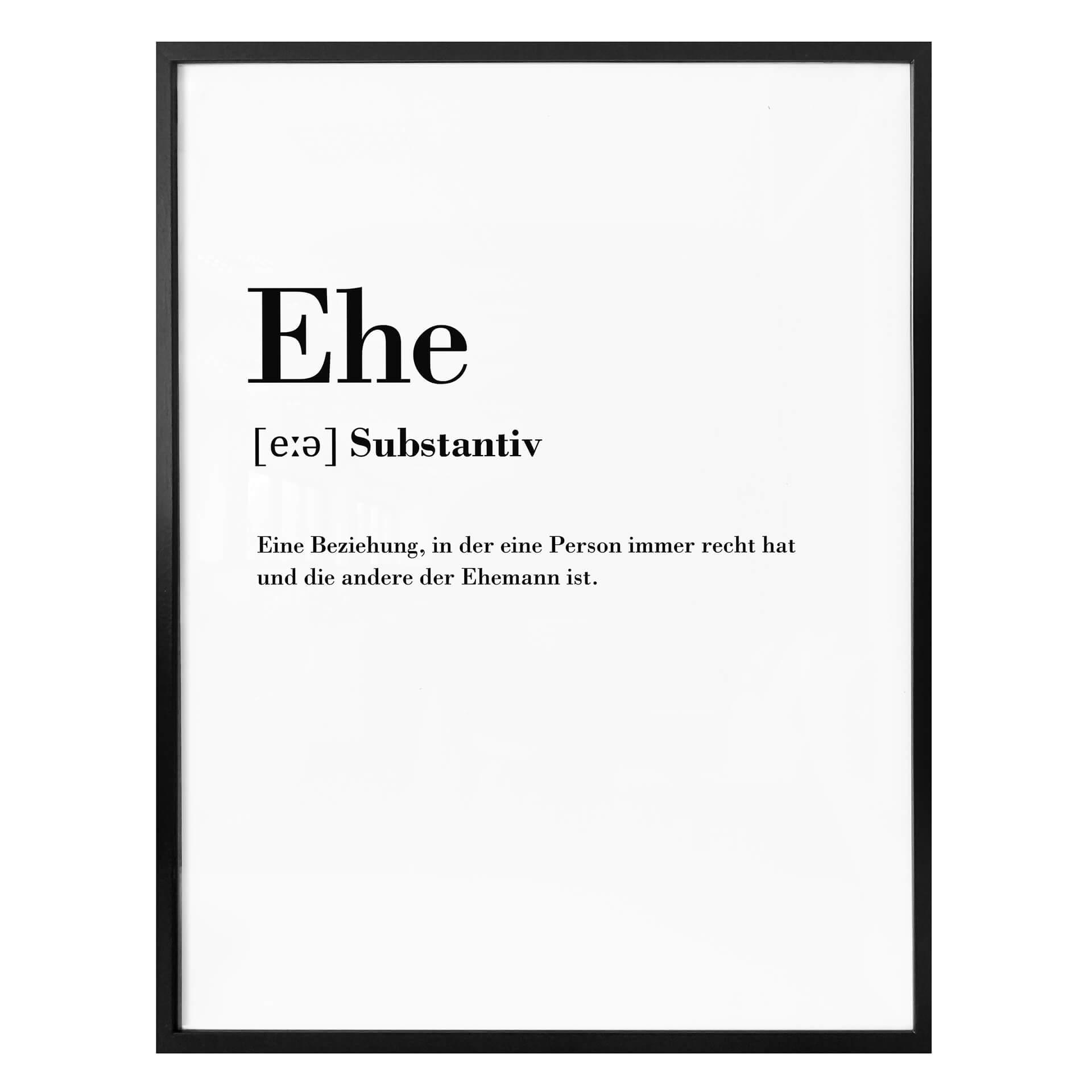 Poster Grammatik - Ehe