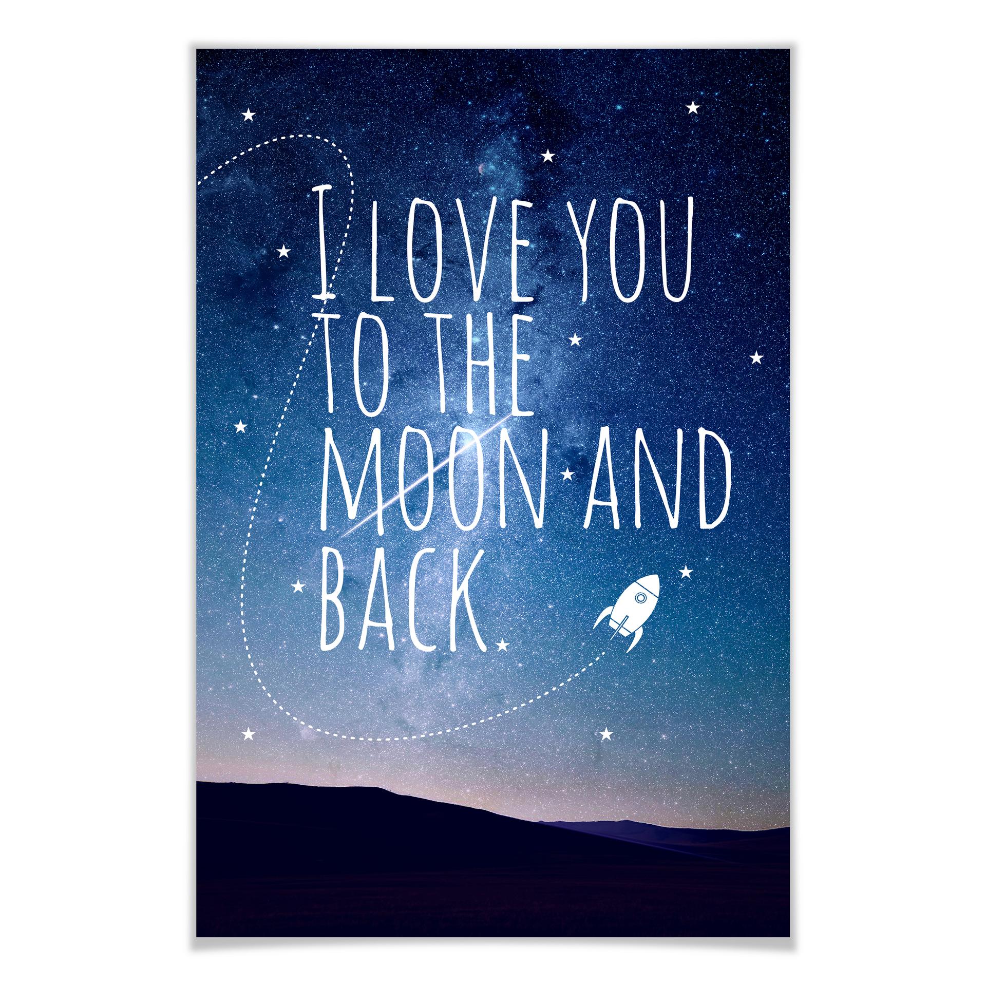 Poster - I love you to the Moon and back