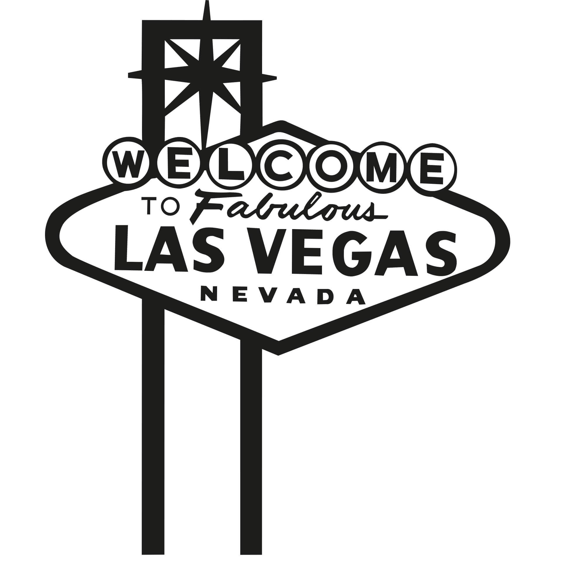 Adesivo murale - Cartello Las Vegas