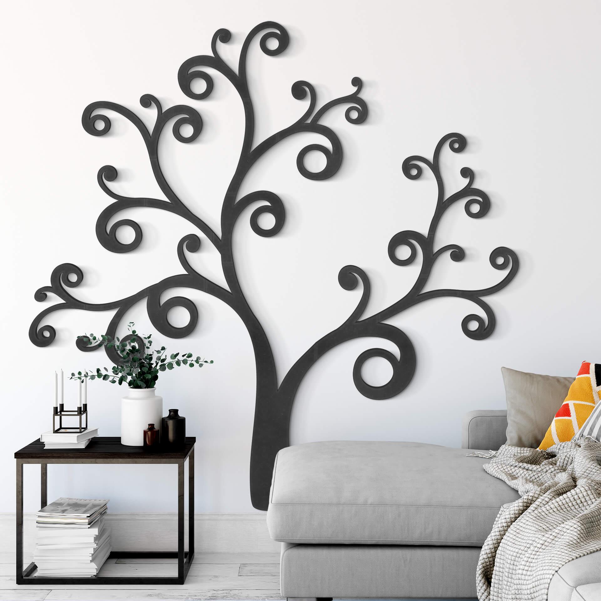 MDF - Decoración en madera XXL-árbol curvado (20 piezas)