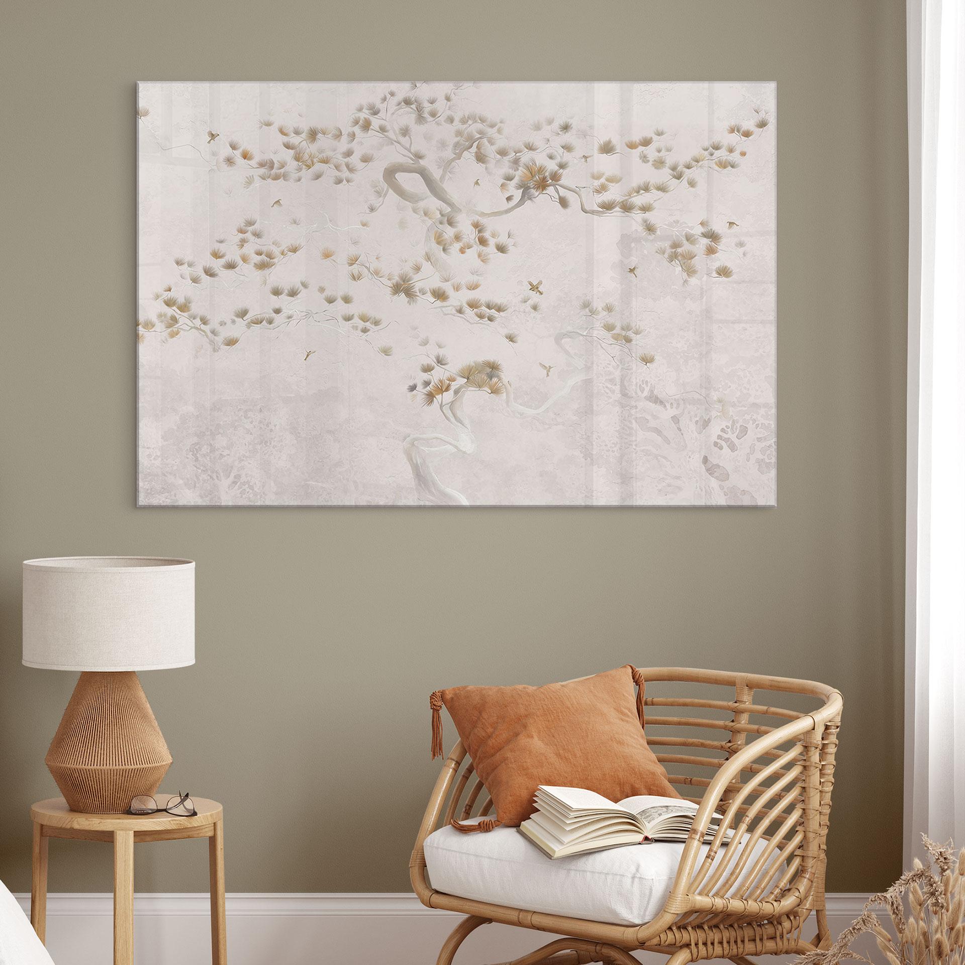 Acrylglasbild Elegante Kiefer im asiatischen Stil - Ms Tiff
