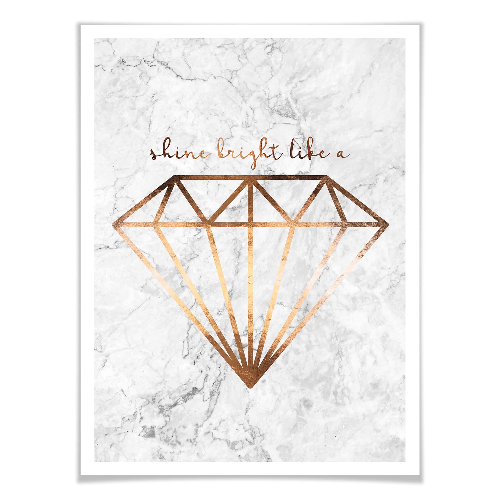 Plakat - Kobber - Shine bright like a diamond