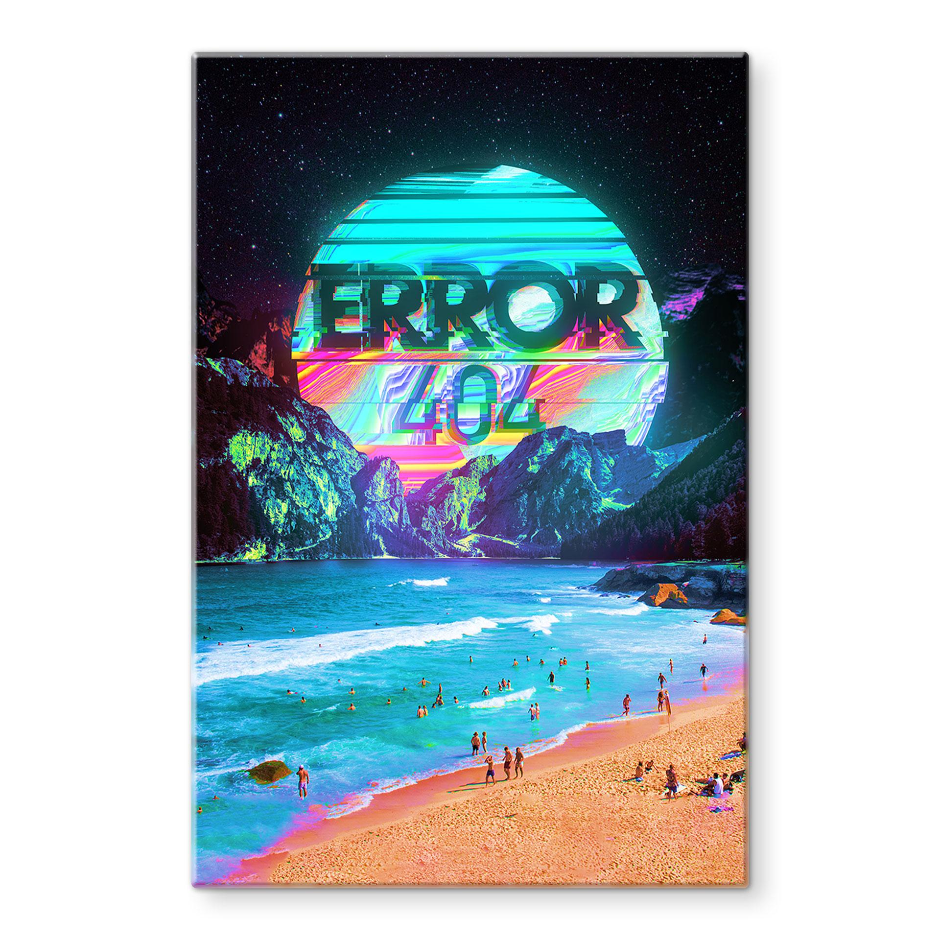 Glasbillede - Error 404 på stranden - Nicebleed