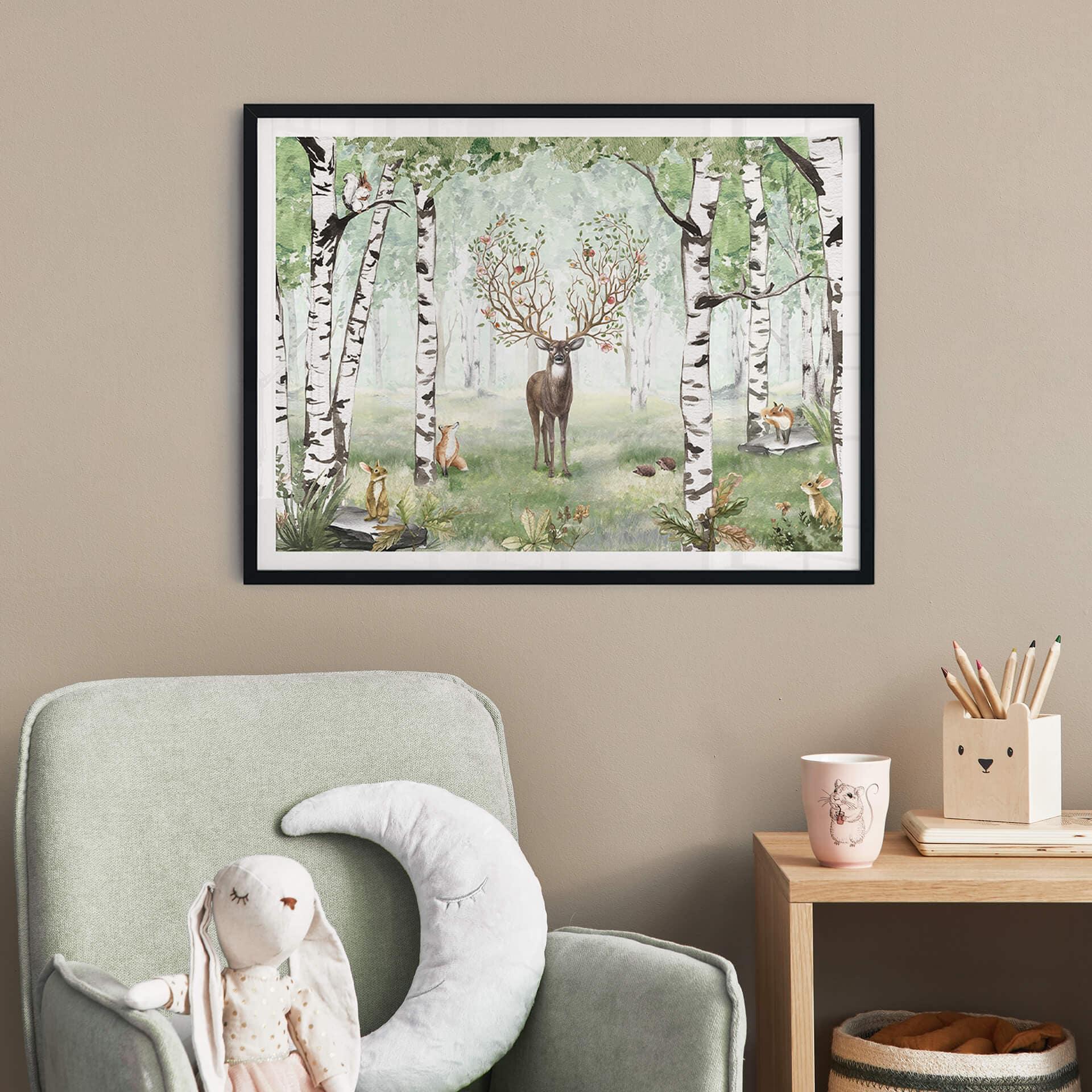 Poster Kikki Belle - Hirsch im Sommer