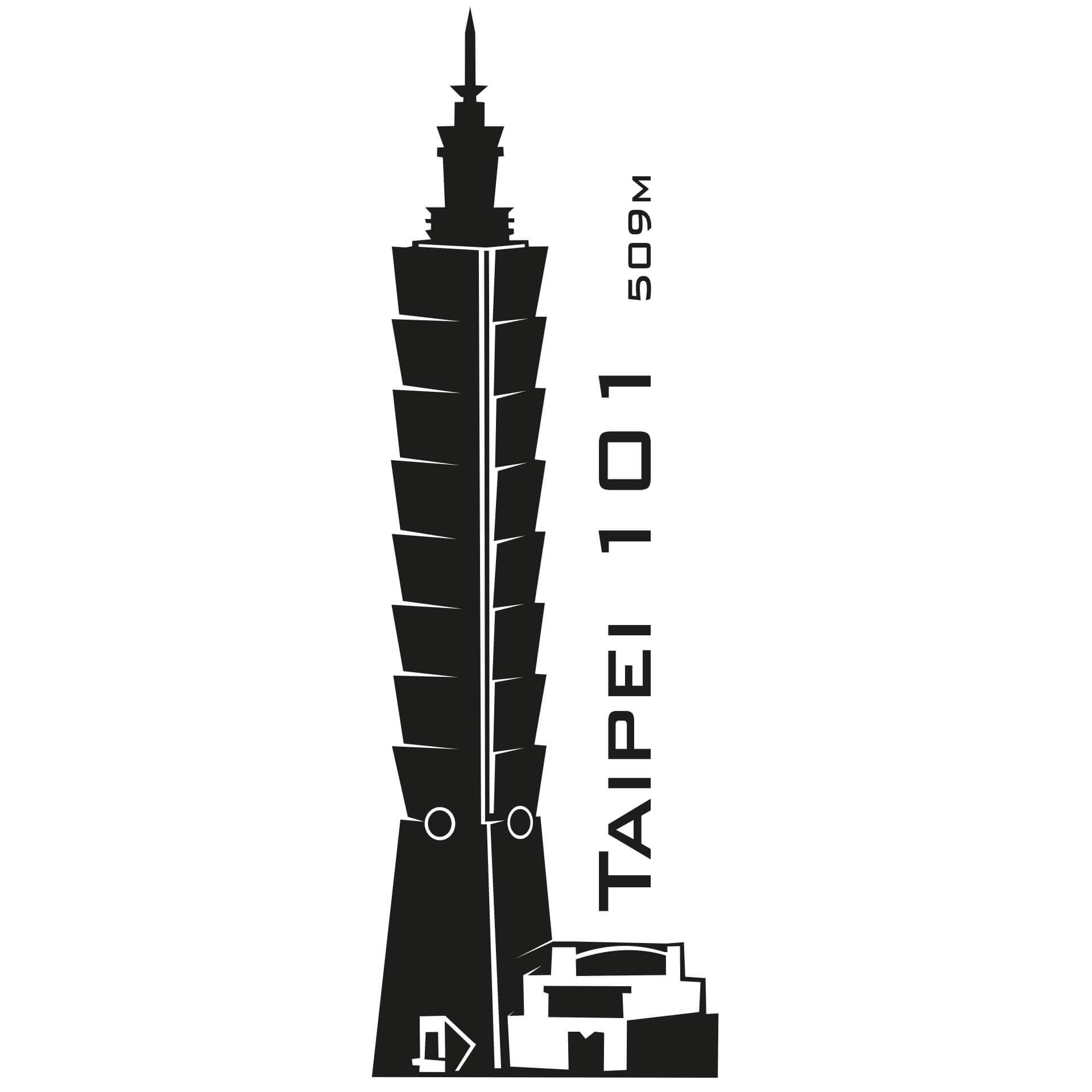 Wandtattoo Taipei 101