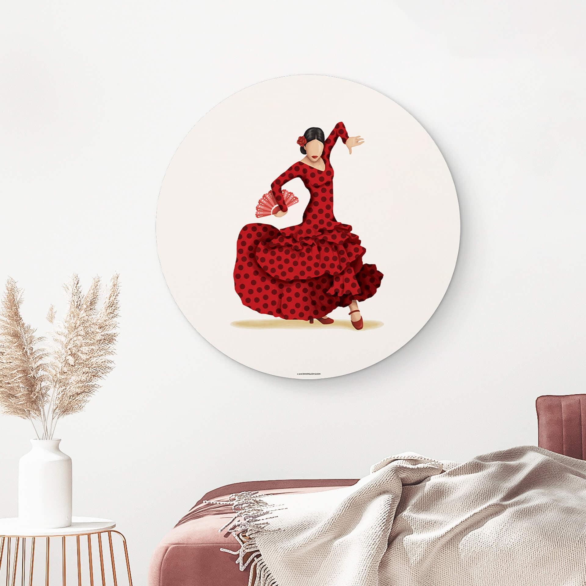 Alu-Dibond Tohmé - Flamenco - Rund