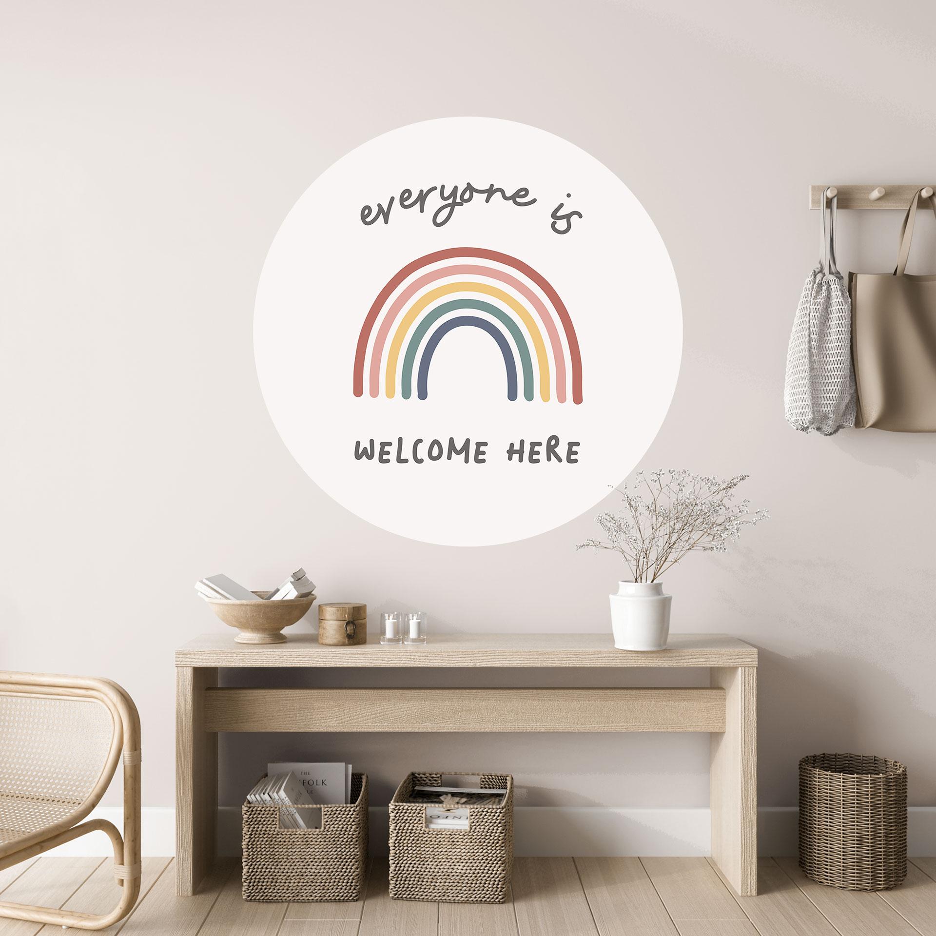 Wallsticker Everyone is welcome here - KsanaKalpa - Rund