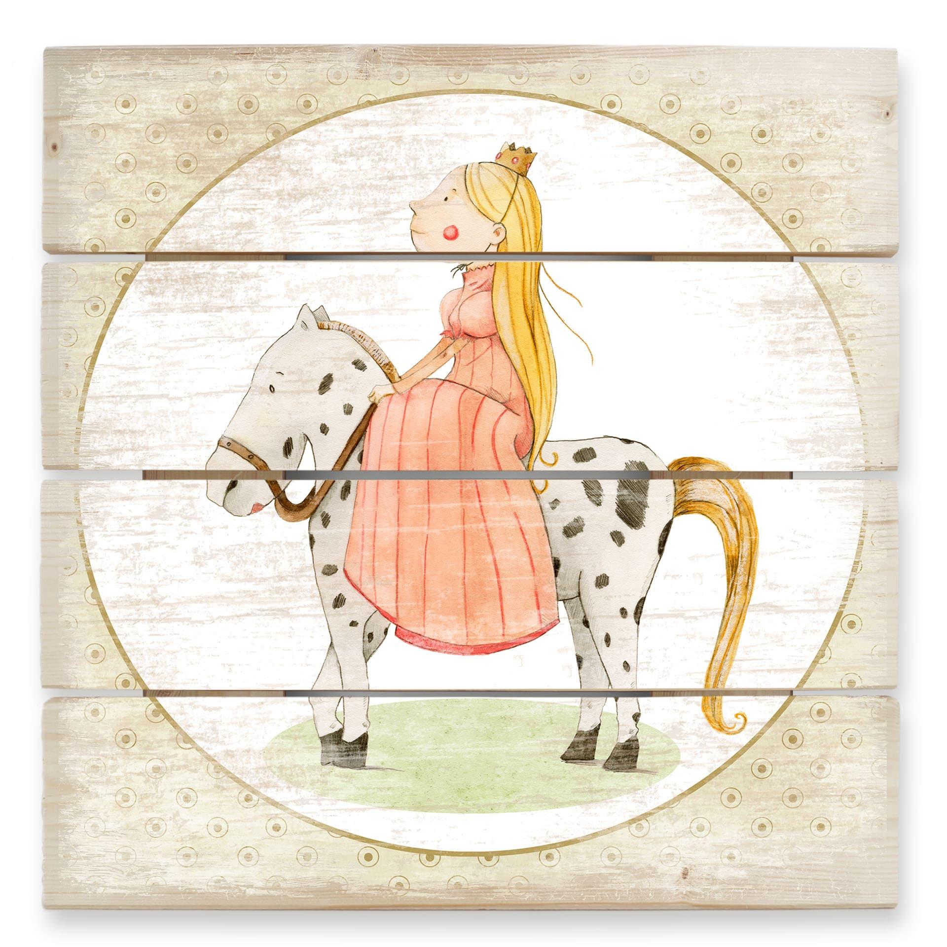 Cuadro de madera Loske - Princesa - 40x41,5 cm