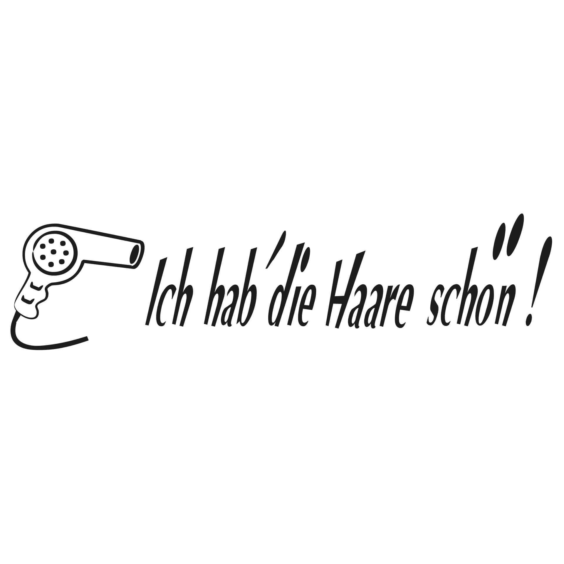 Wandtattoo Ich hab´die Haare schön!