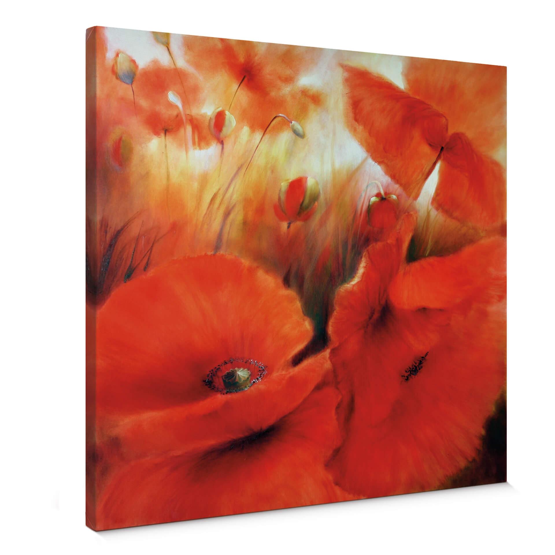 Canvasbillede - Schmucker - Røde Valmuer